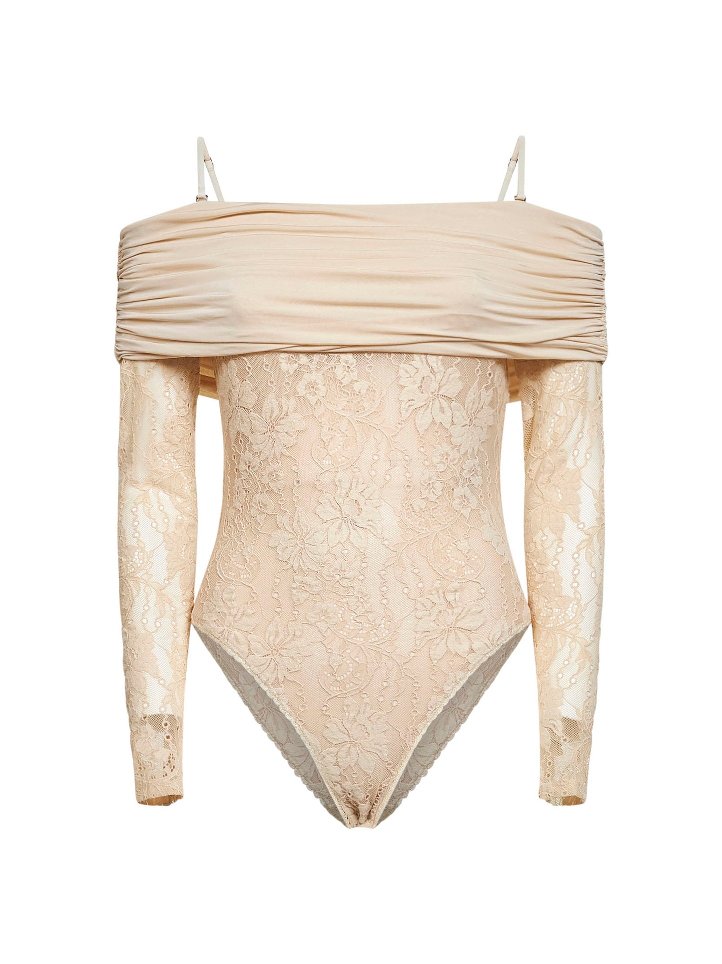 Zimmermann Women Cream Lace Rebellion Bodysuit ZIMMERMANN