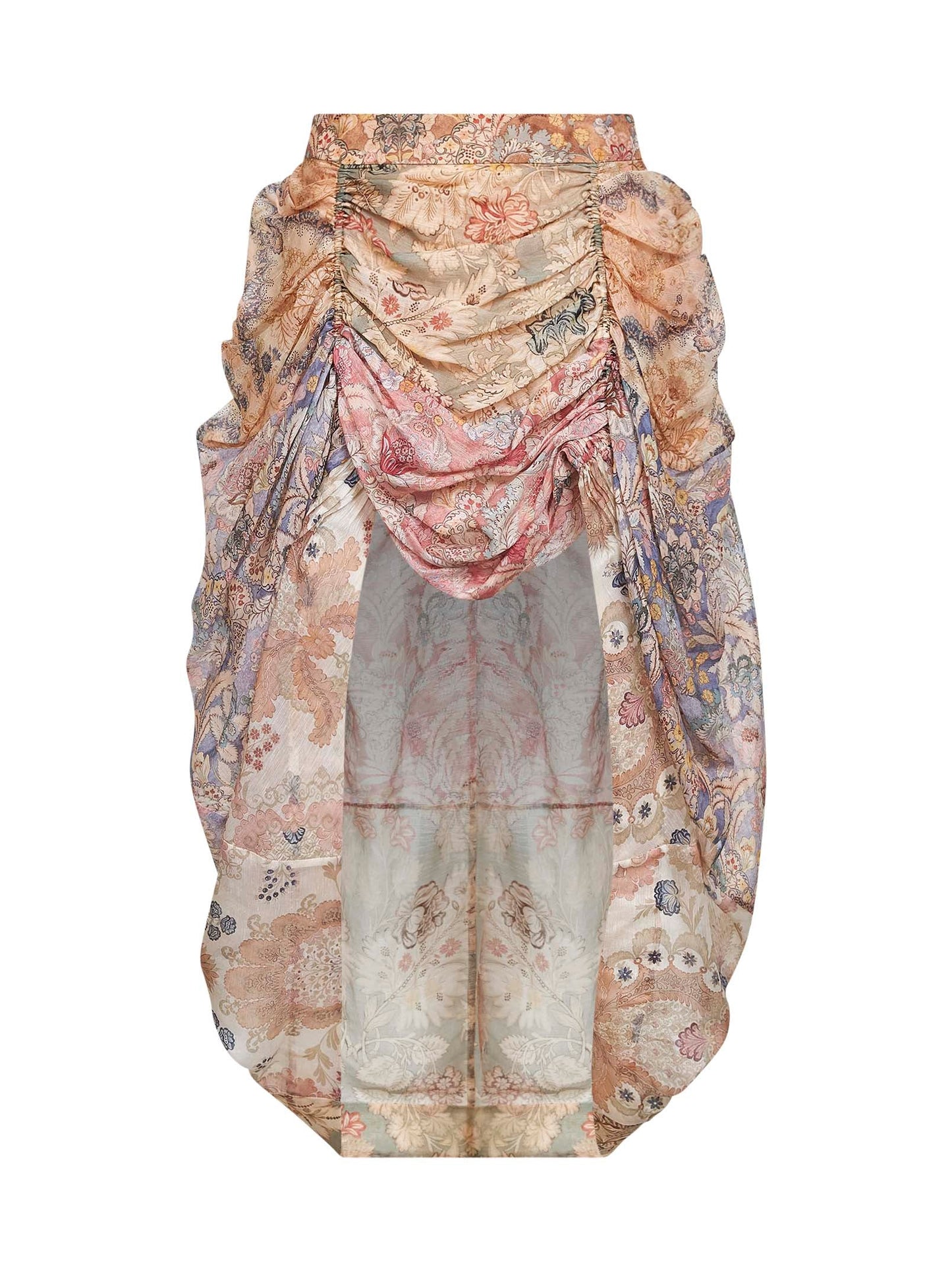 Zimmermann Women Spliced Floral Silk-Linen Blend Rebellion Midi Skirt ZIMMERMANN