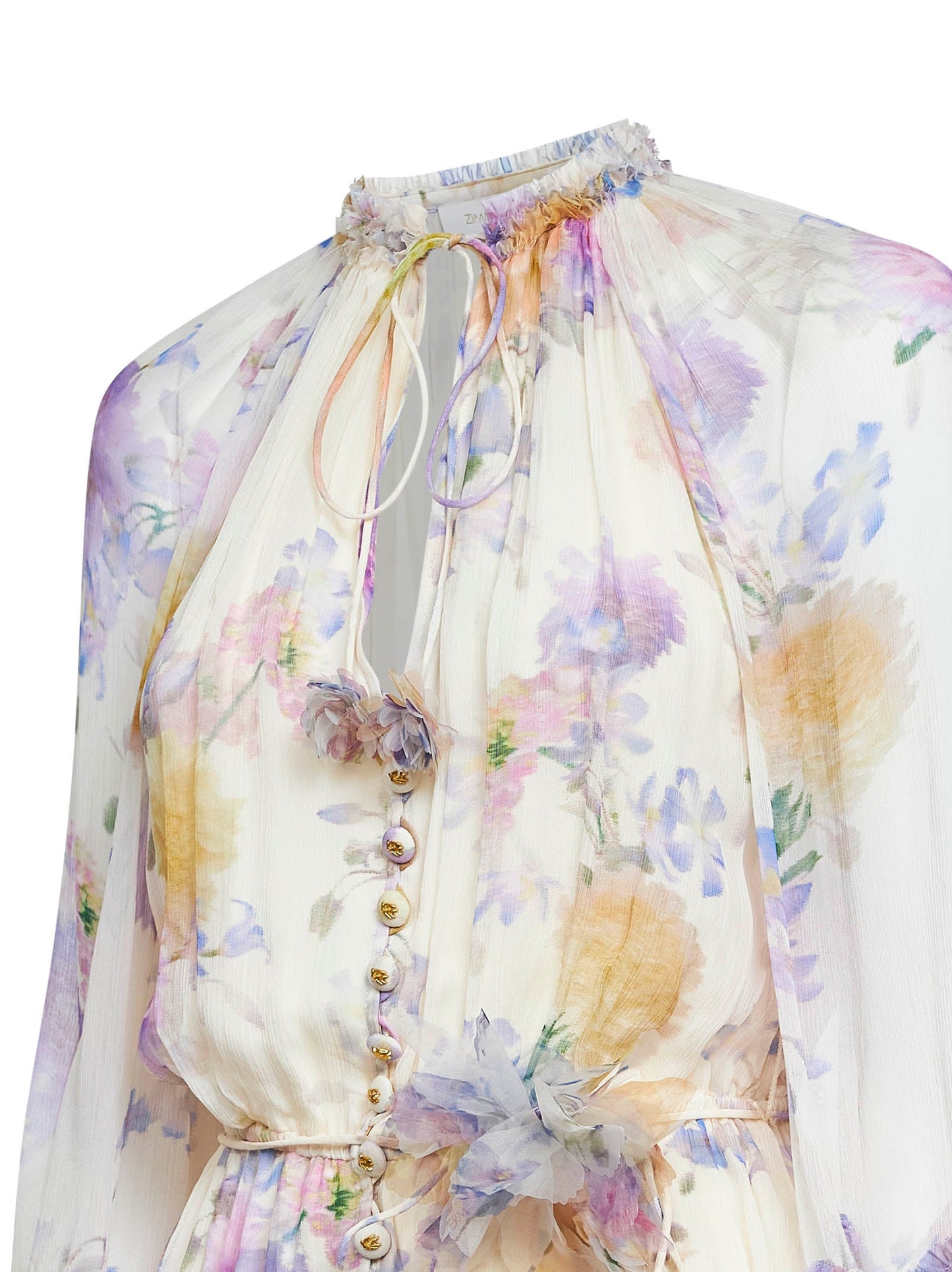 Zimmermann Women Cream Dahlia-Print Viscose Luna Playsuit ZIMMERMANN