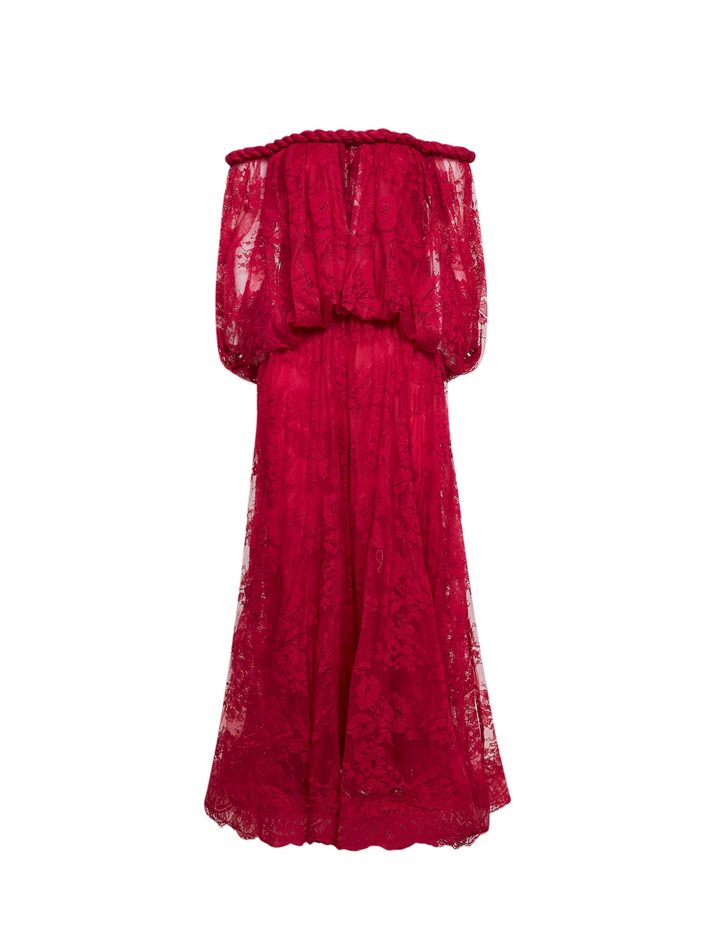 Zimmermann Women Fuchsia Lace Luna Billow Gown ZIMMERMANN