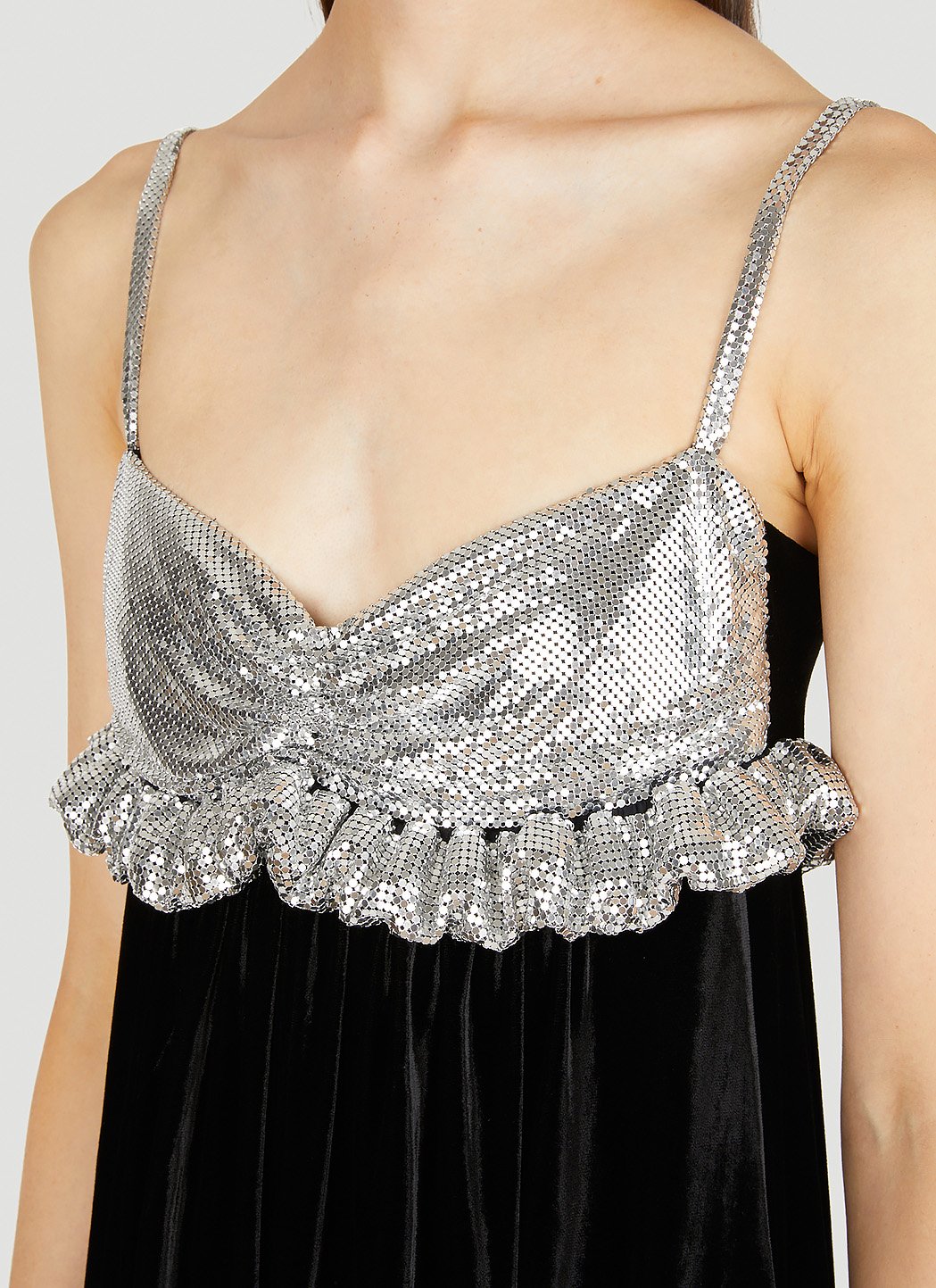 Rabanne Women Chainmail Panel Mini Dress PACO RABANNE
