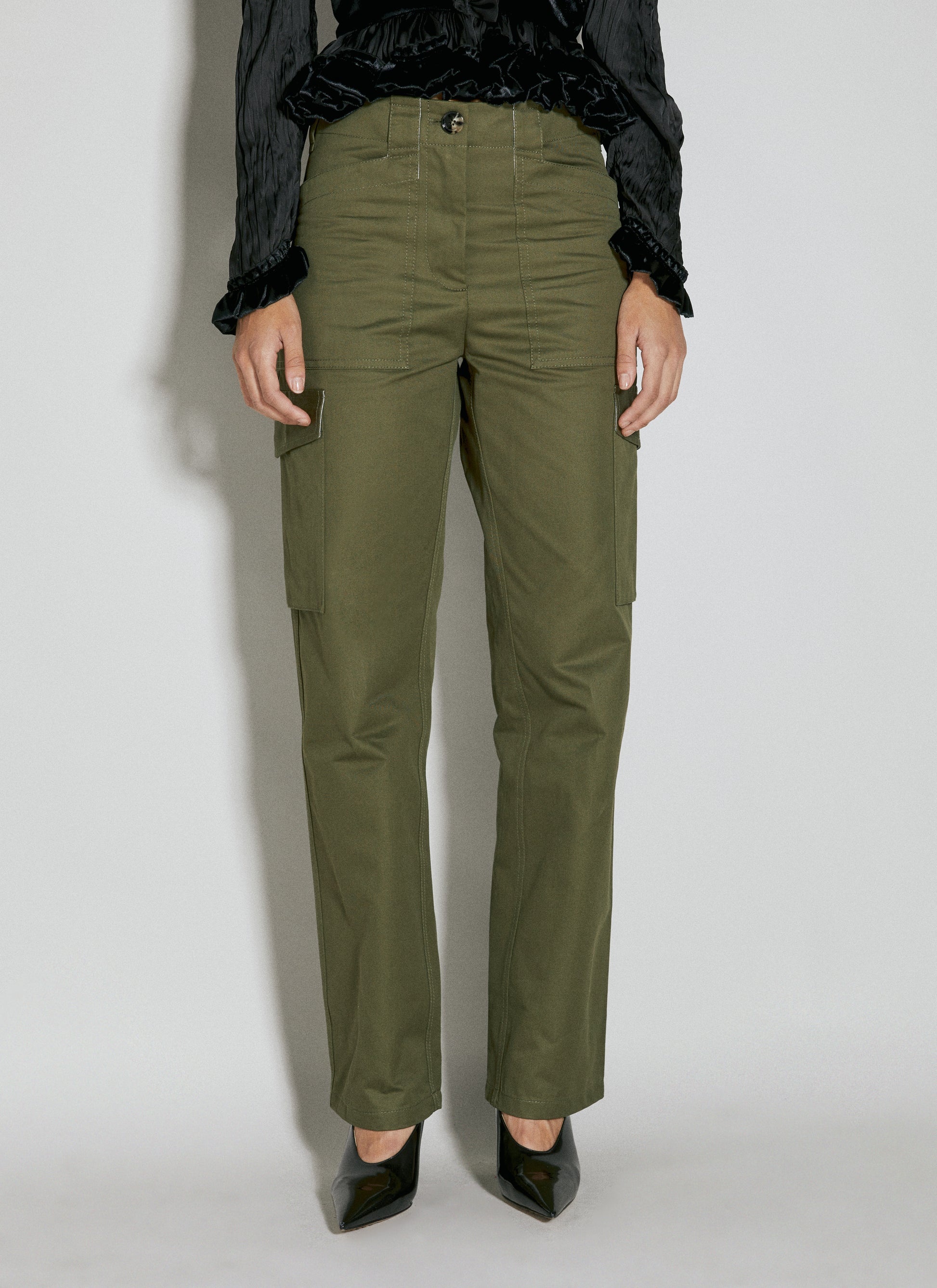Rabanne Women Twill Cargo Pants PACO RABANNE