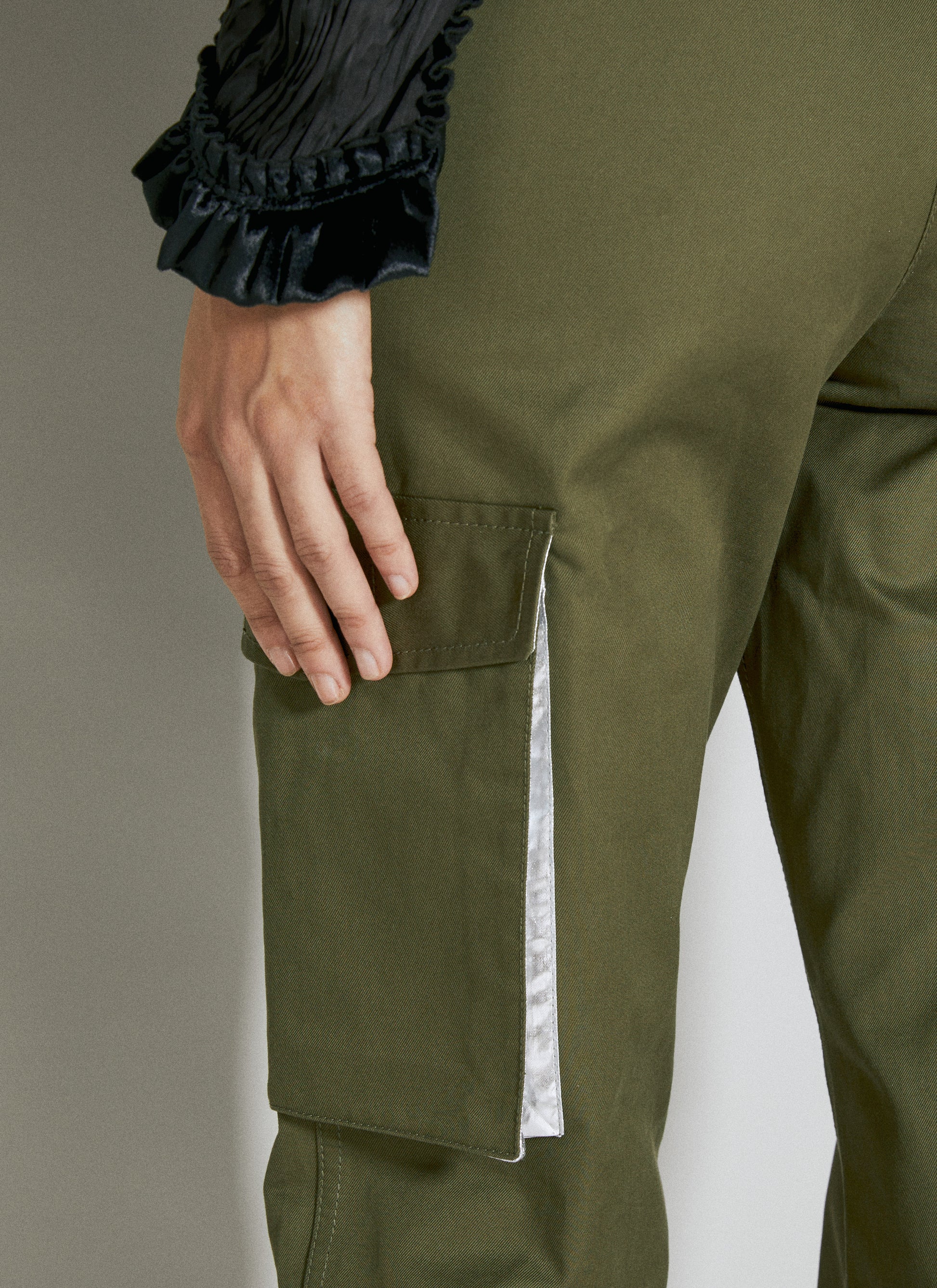 Rabanne Women Twill Cargo Pants PACO RABANNE