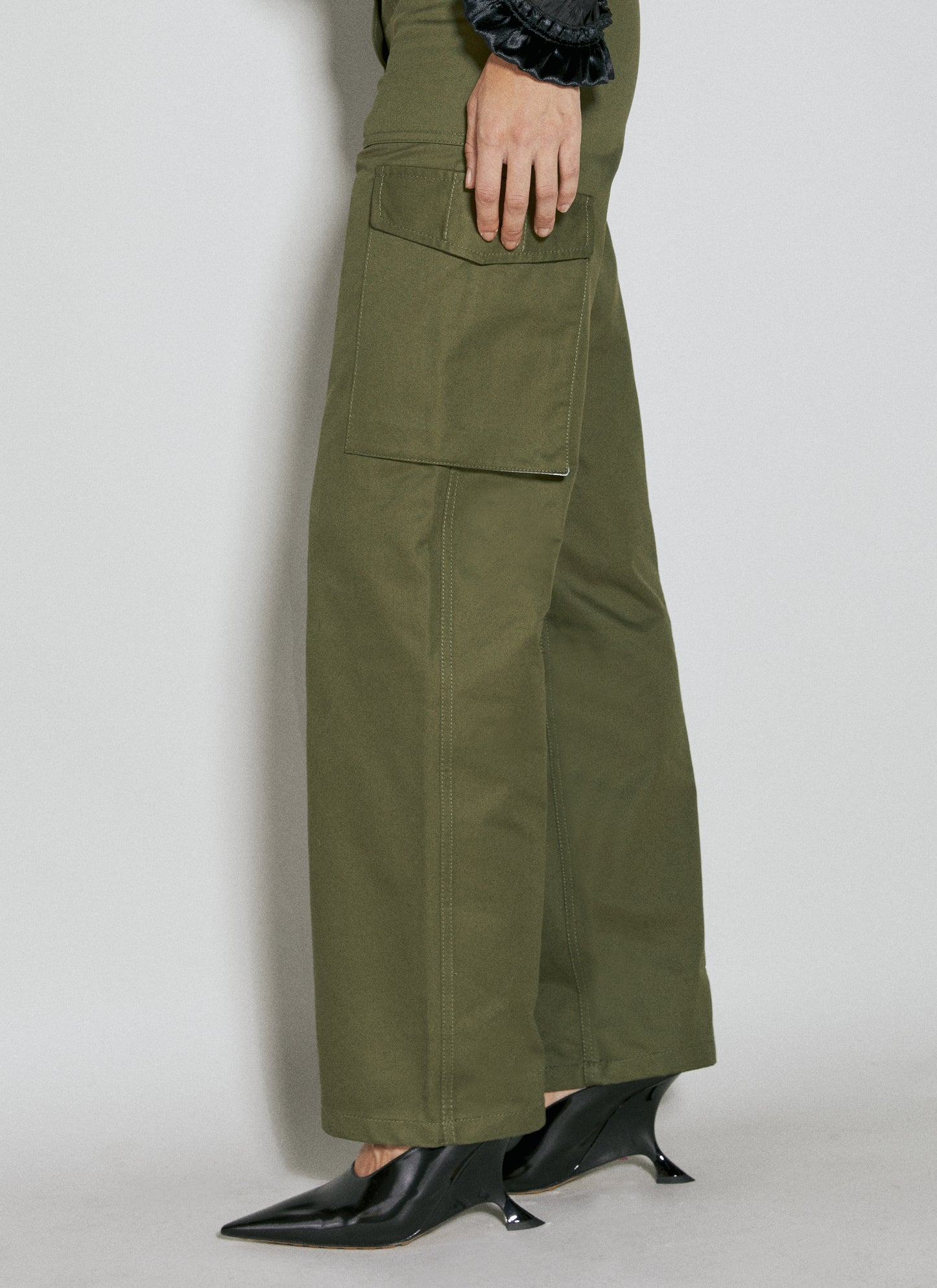 Rabanne Women Twill Cargo Pants PACO RABANNE