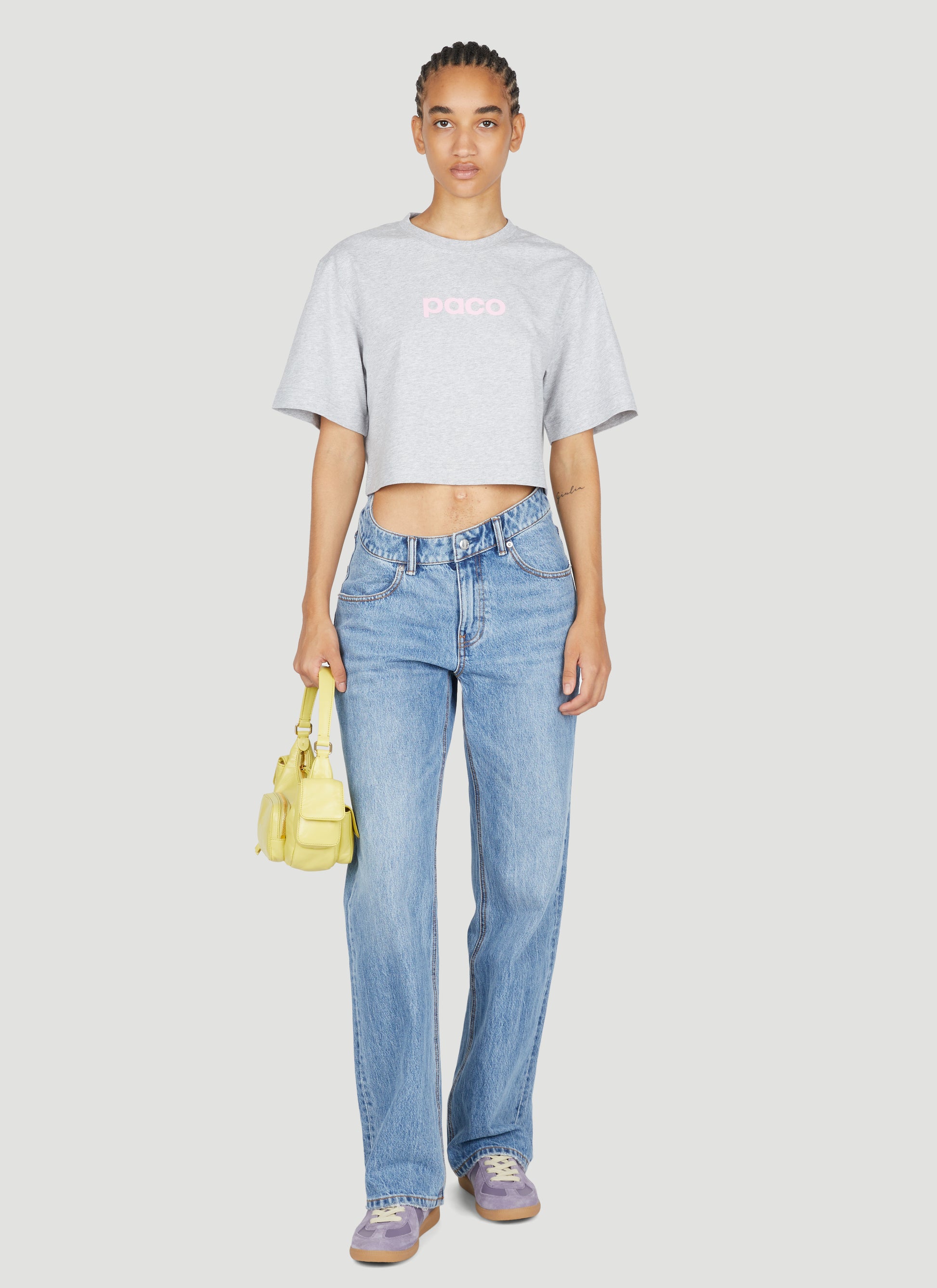 Rabanne Women Logo Print Cropped T-Shirt PACO RABANNE