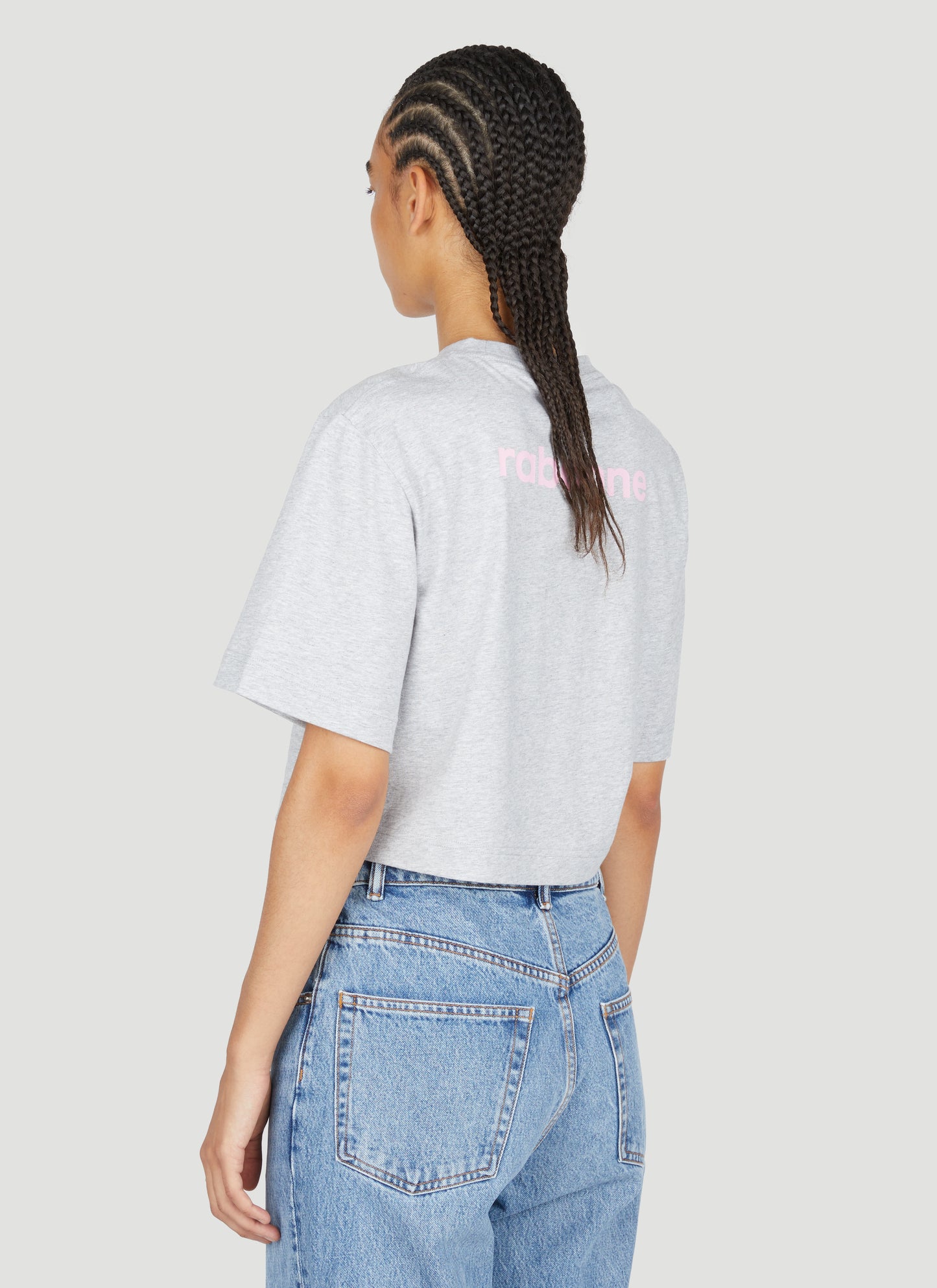 Rabanne Women Logo Print Cropped T-Shirt PACO RABANNE