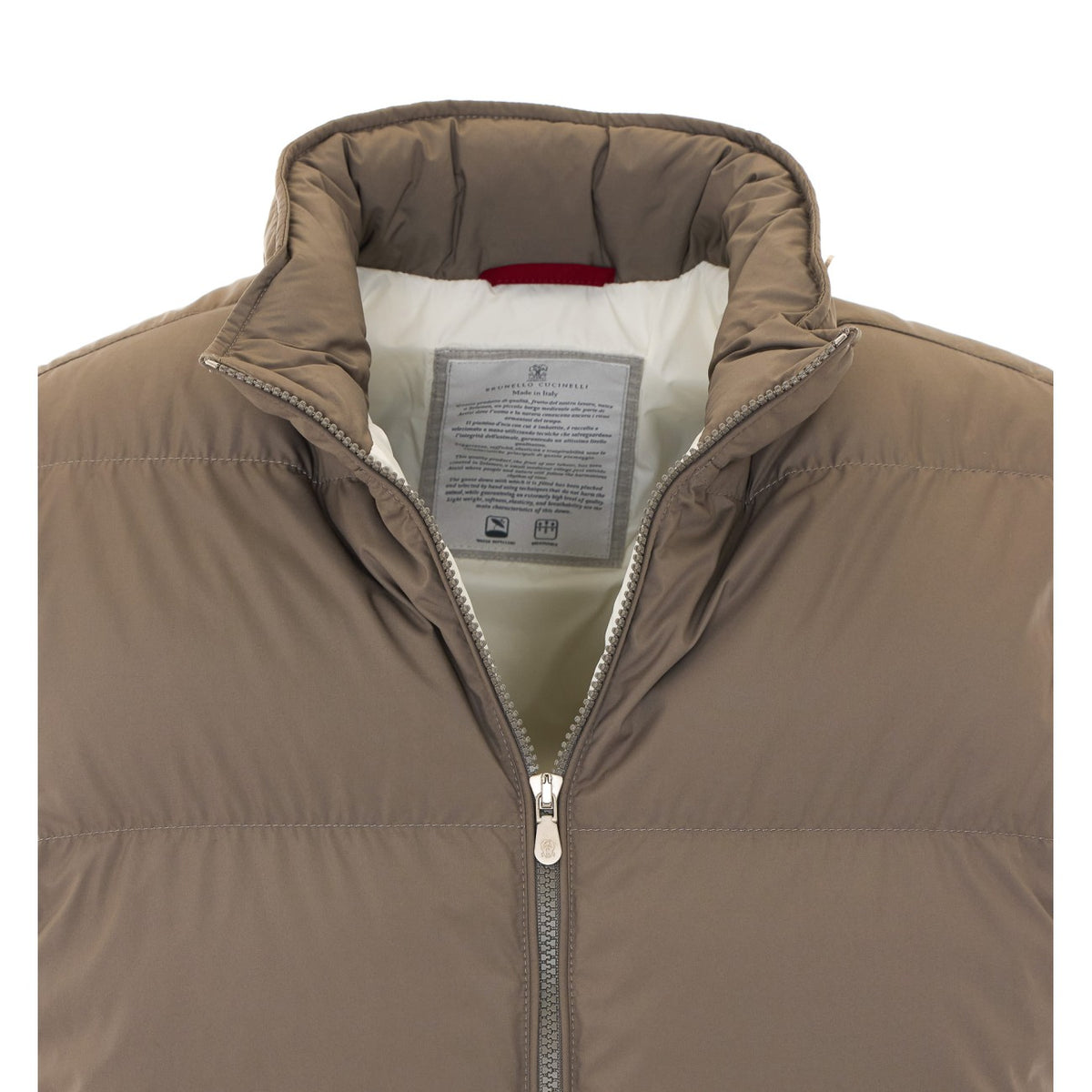 Brunello Cucinelli Men Padded Vest With Packable Hood BRUNELLO CUCINELLI
