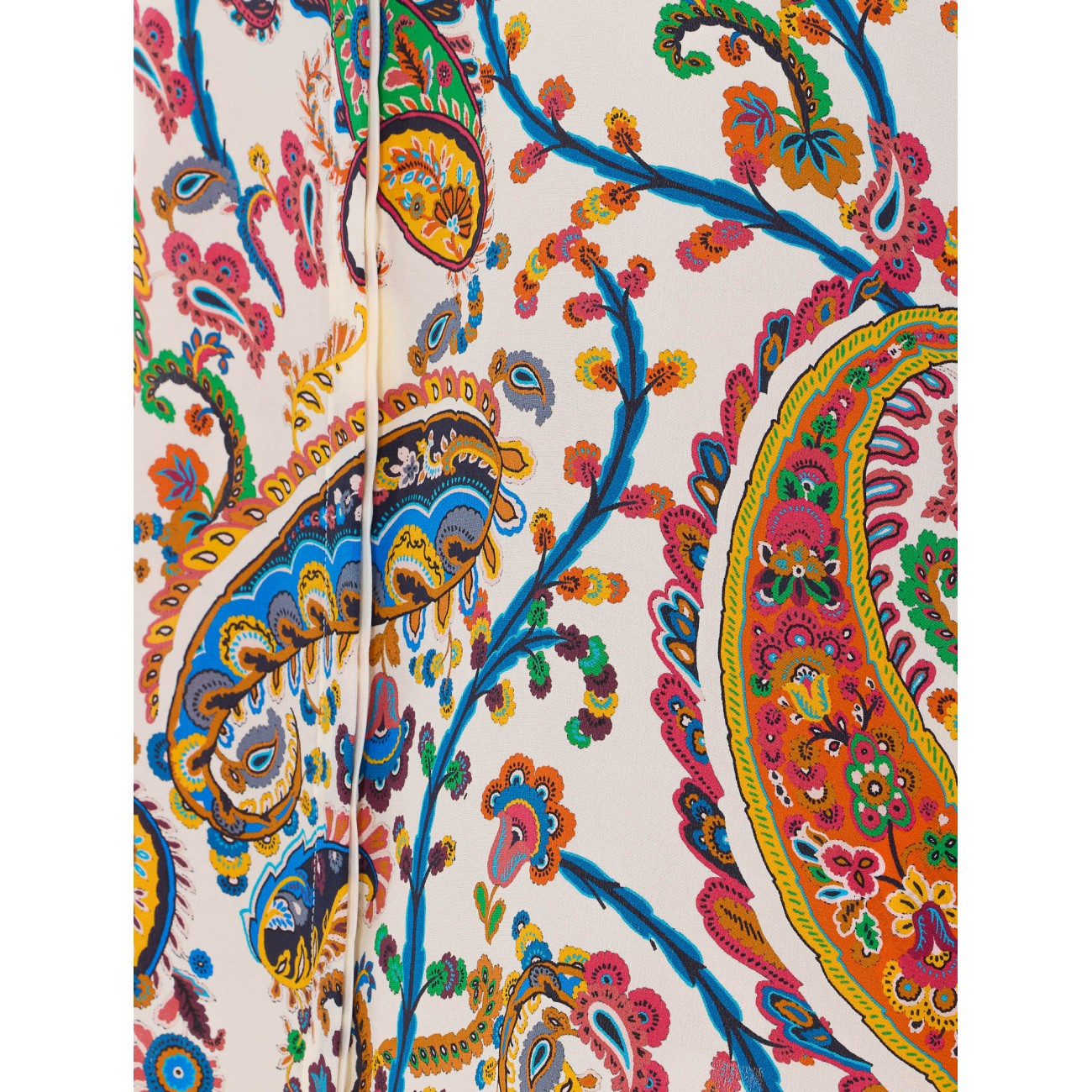Etro Women Paisley Floral Placed Print Silk Long Shirt ETRO