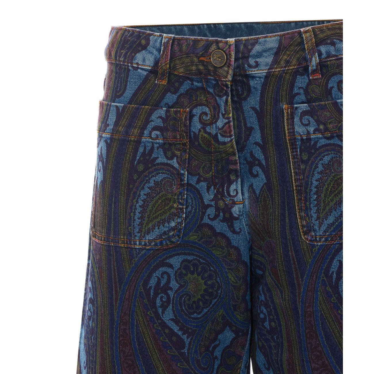 Etro Women Paisley Motif Wide Leg Jeans ETRO