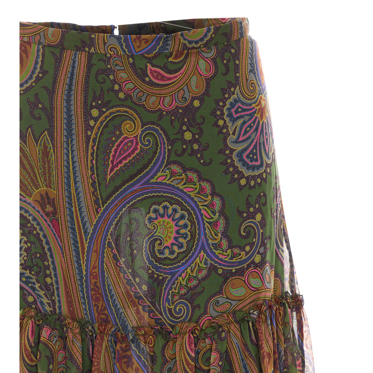 Etro Women Paisley Piazzata Print Silk Long Skirt