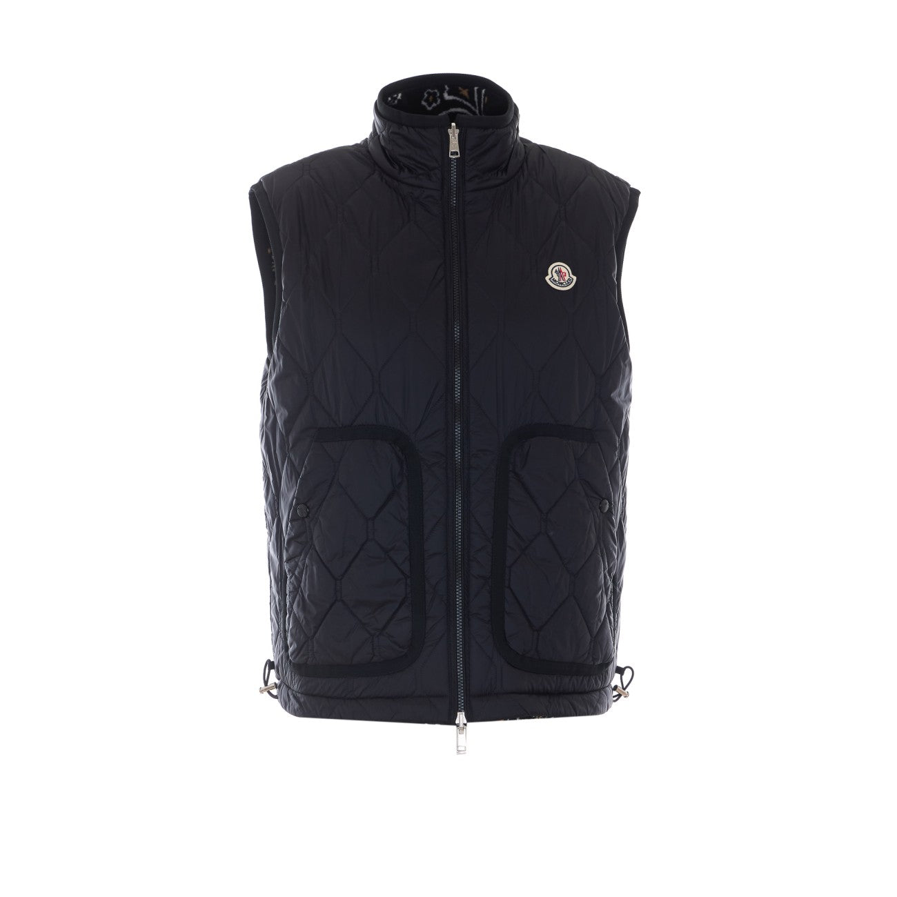 Moncler Men Paisley Print Teddy Reversible Vest With Logo MONCLER