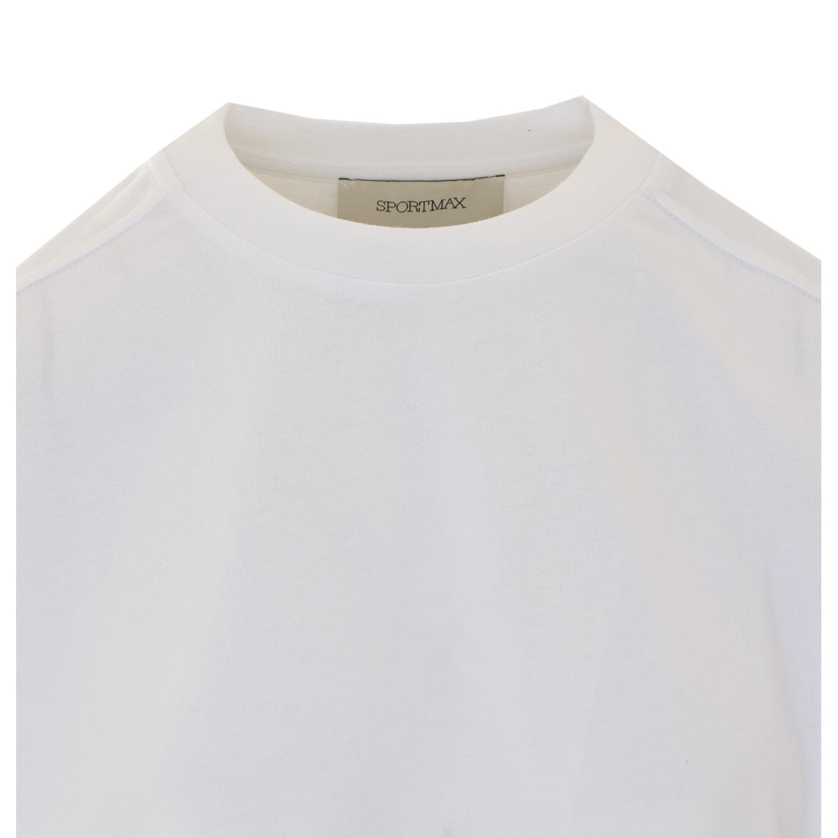 Sportmax Women Palmas Crop T-Shirt With Embroidered Pearls SPORTMAX