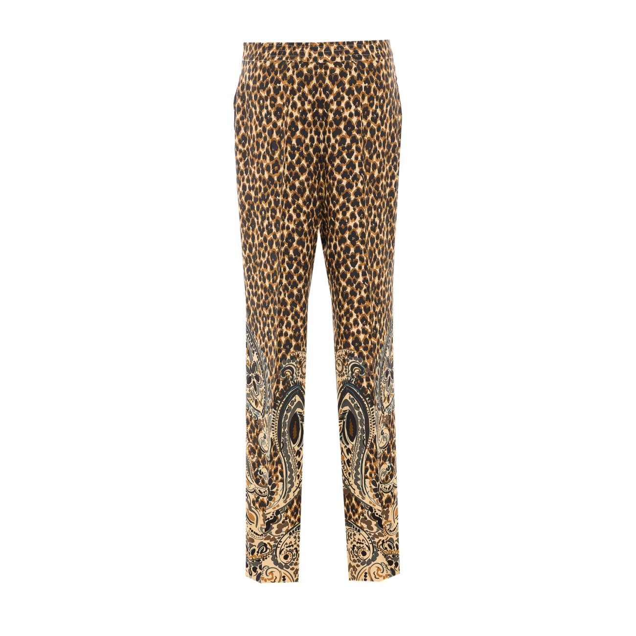 Etro Women Pants With Leopard And Paisley Piazzata Motif ETRO
