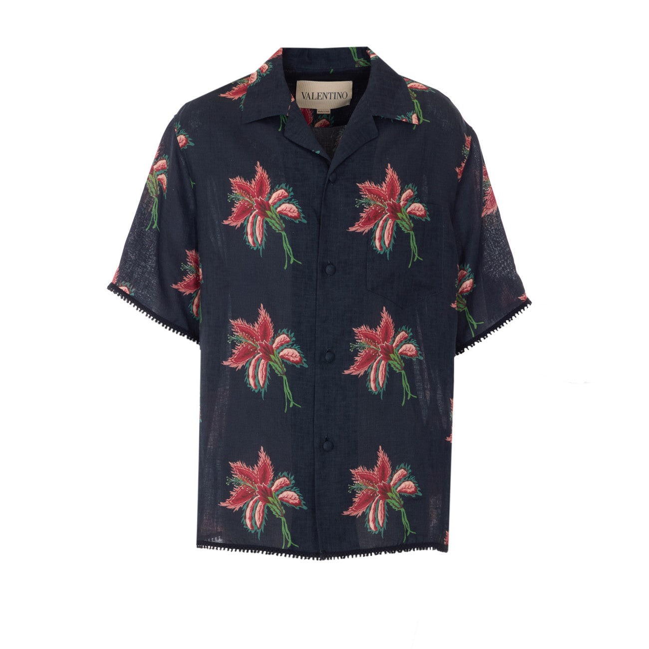 Valentino Garavani Men Papier Floral Bowling Shirt VALENTINO GARAVANI