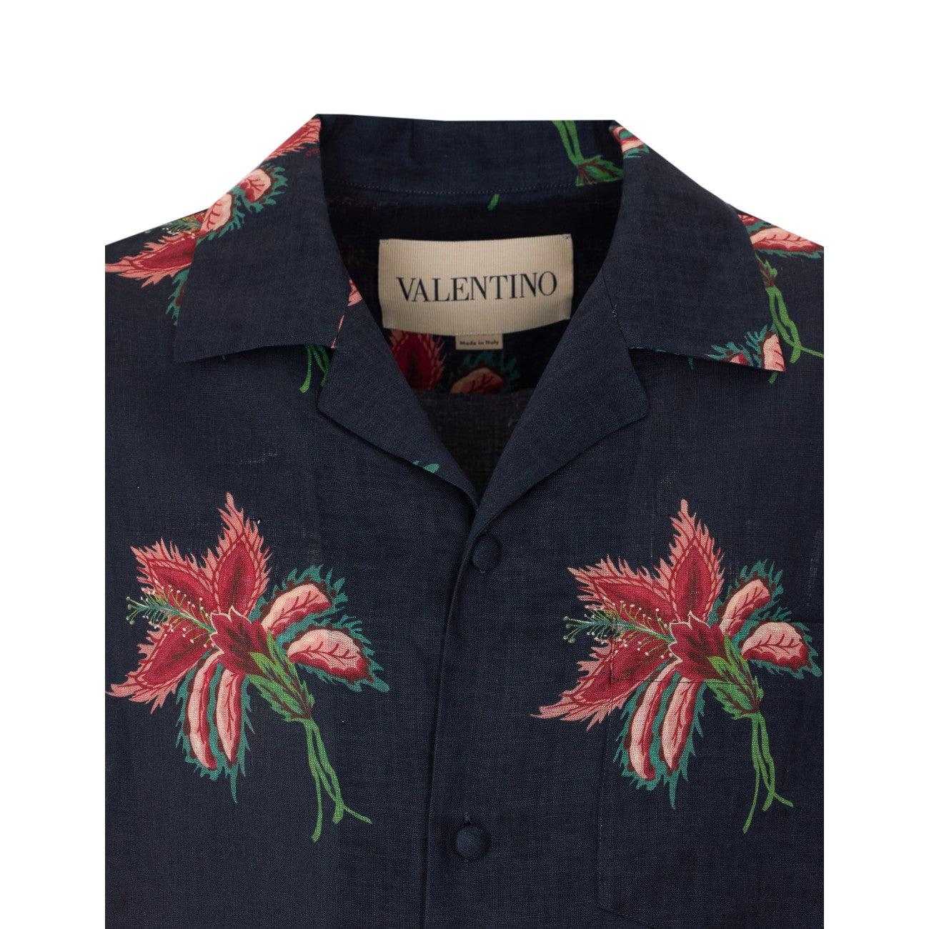 Valentino Garavani Men Papier Floral Bowling Shirt VALENTINO GARAVANI