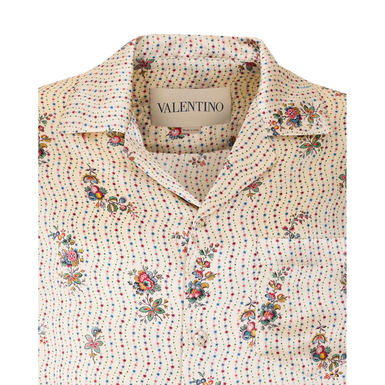 Valentino Garavani Men Papier Floral Print Bowling Shirt VALENTINO GARAVANI