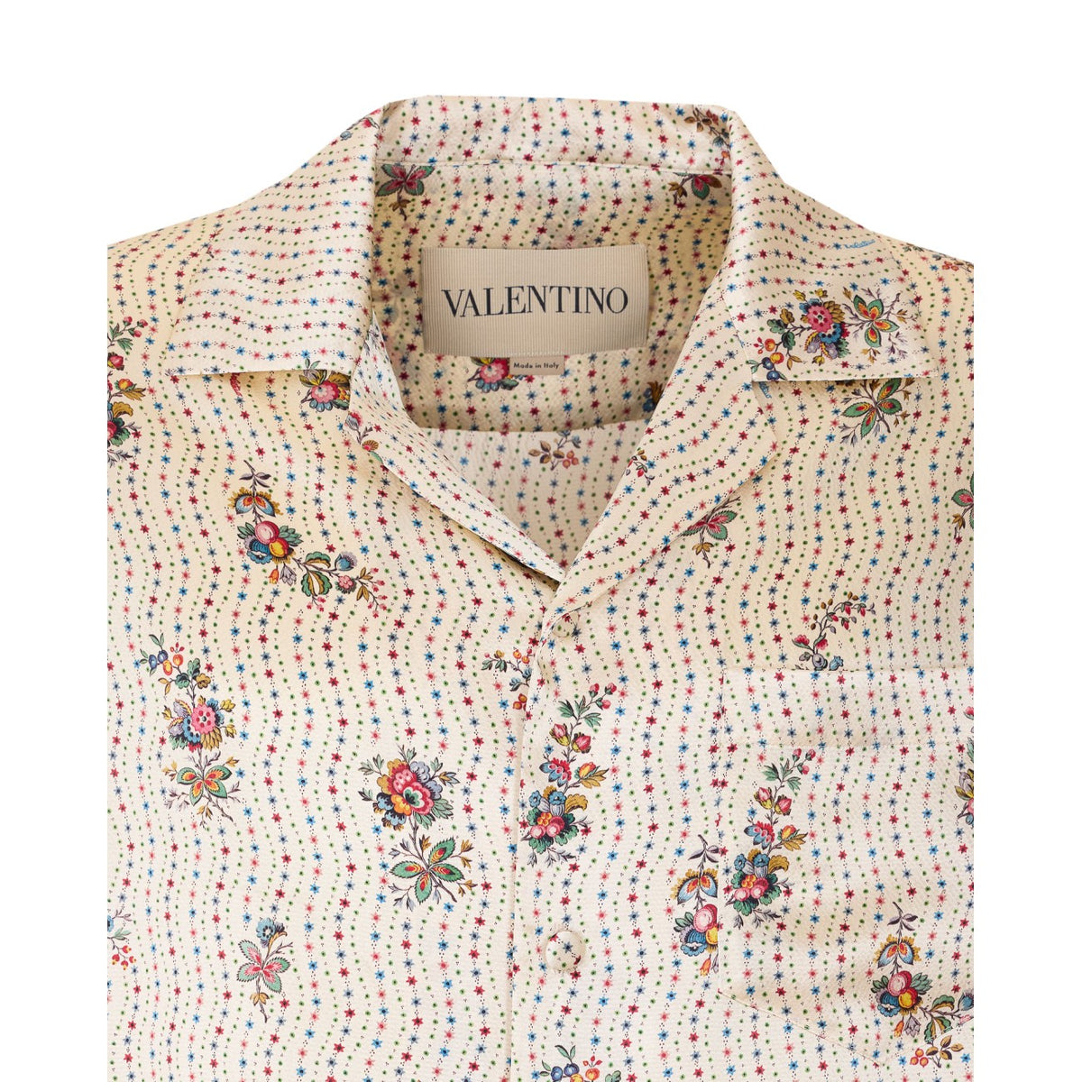 Valentino Garavani Men Papier Floral Print Bowling Shirt VALENTINO GARAVANI