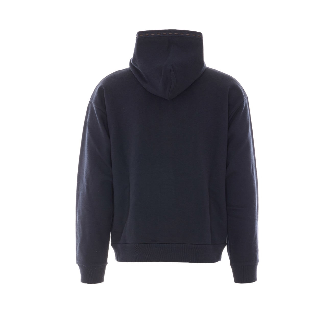 Fendi Men Patch Fendi Zip Up Hoodie With Selleria Stitching FENDI