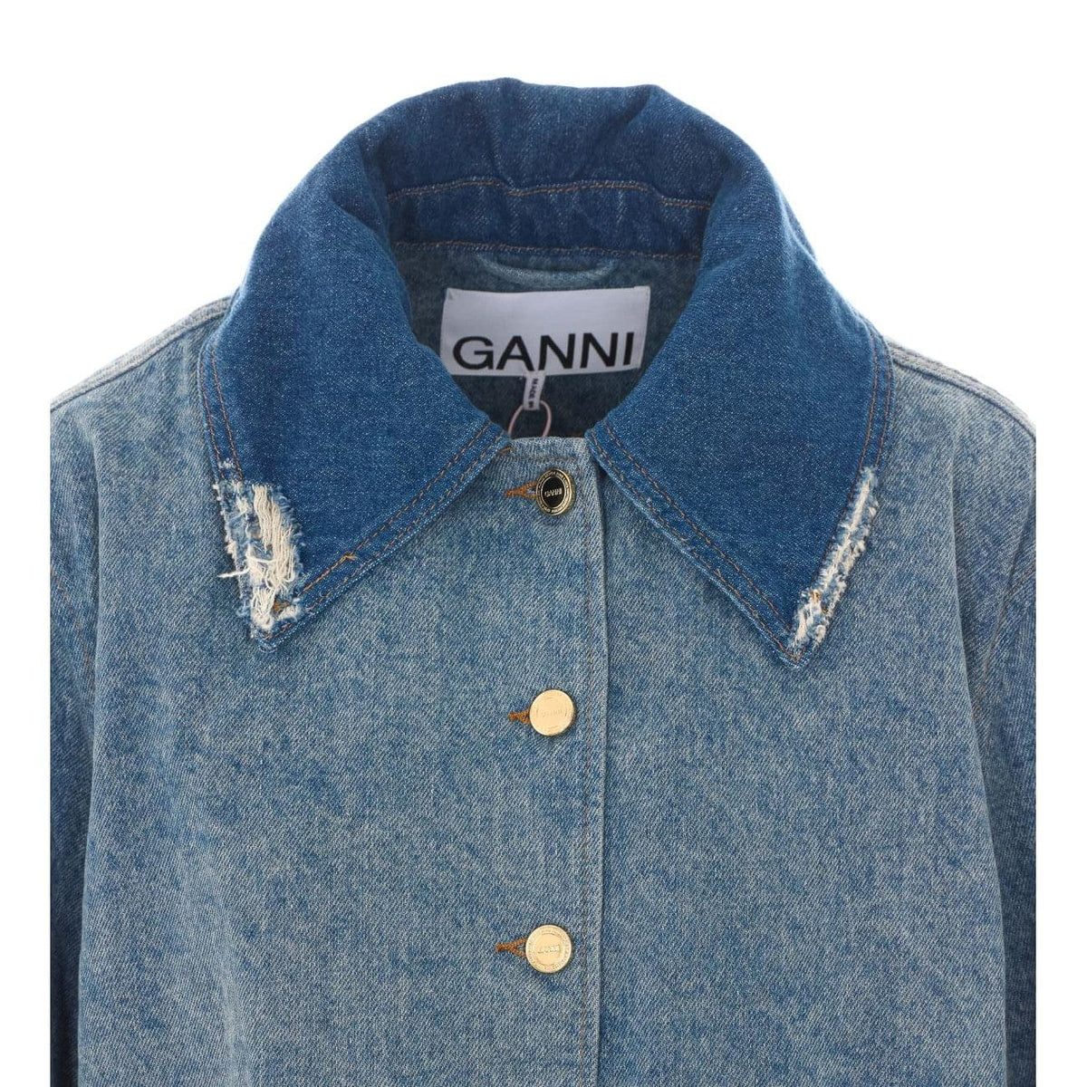 Ganni Women Patchwork Denim Jacket GANNI