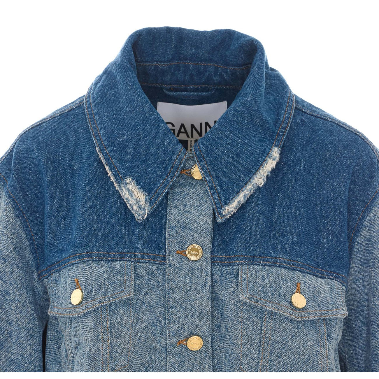 Ganni Women Patchwork Denim Jacket GANNI