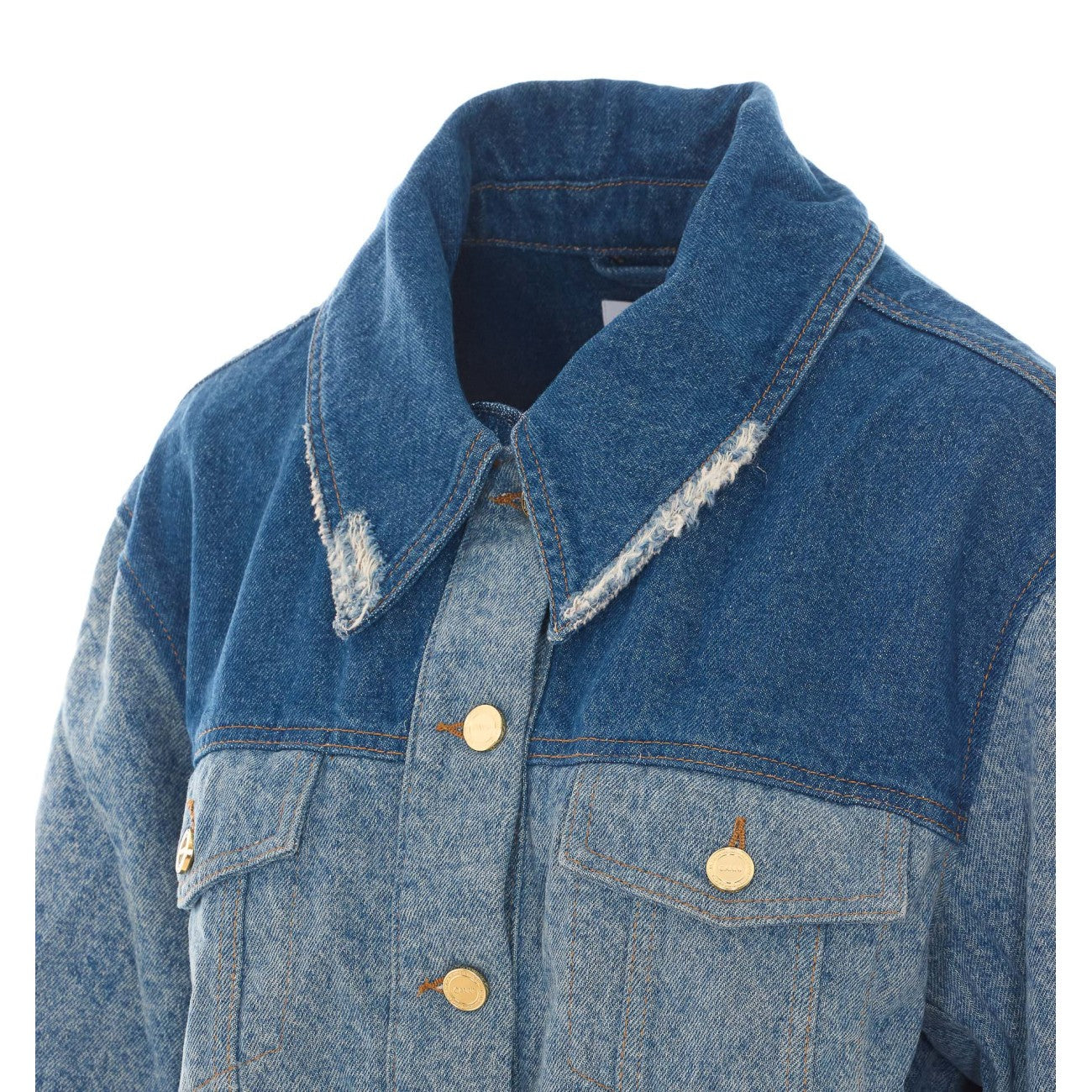 Ganni Women Patchwork Denim Jacket GANNI