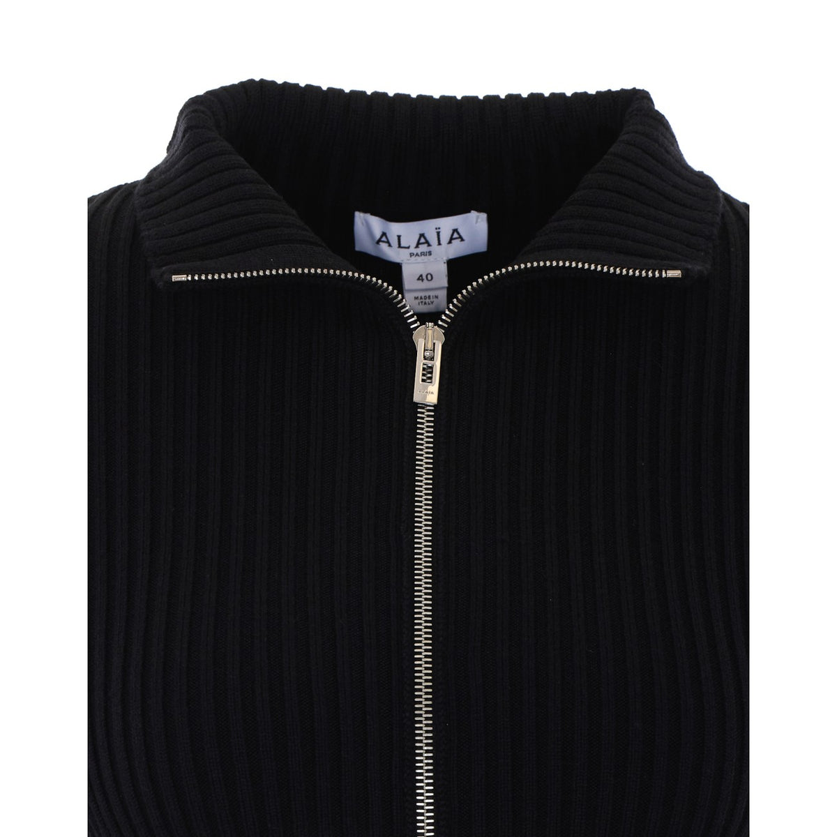 Alaia Women Peplum Cardigan With Enginereed Ribs ALAIA