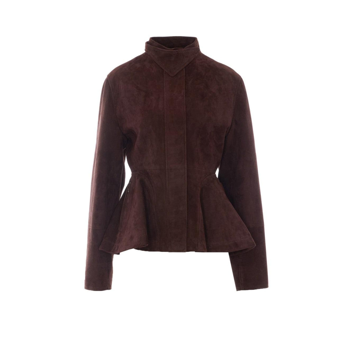 Alaia Women Peplum Suede Jacket ALAIA