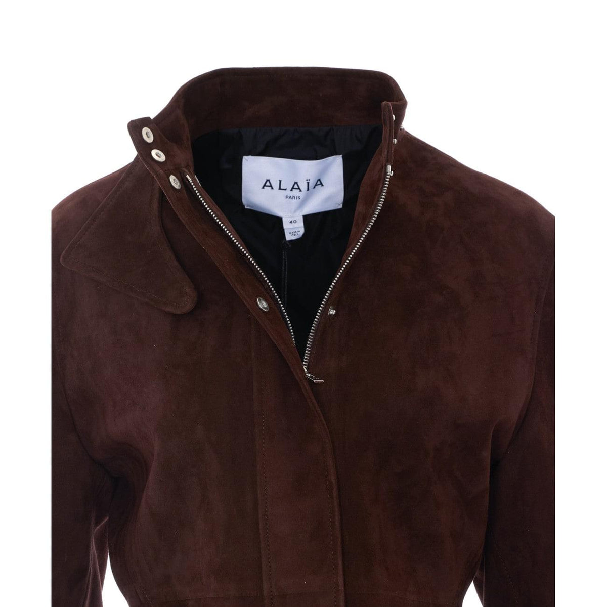 Alaia Women Peplum Suede Jacket ALAIA
