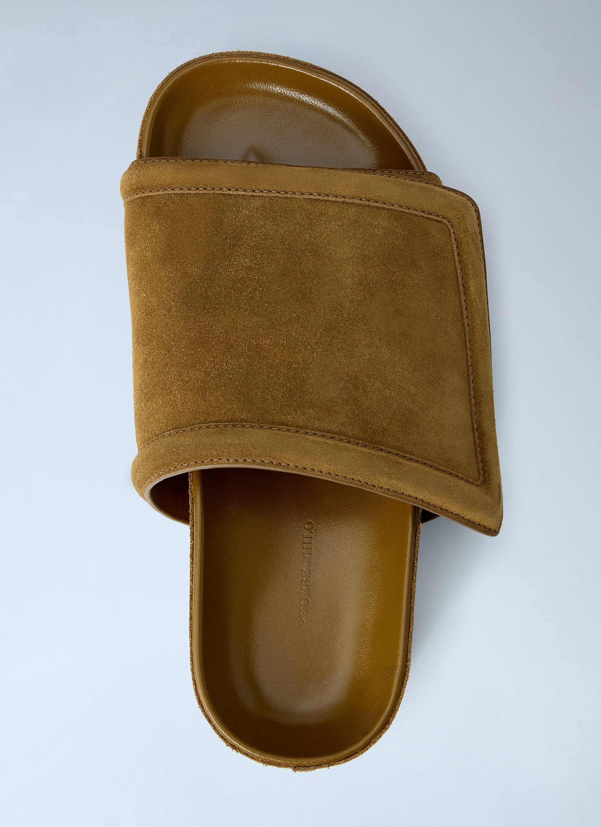 Phoebe Philo Women Suede Chunky-Sole Slide Sandals PHOEBE PHILO