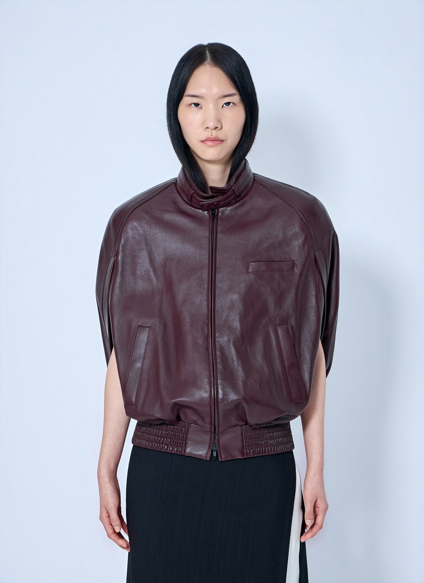 Phoebe Philo Women Cape Leather Bomber Jacket PHOEBE PHILO
