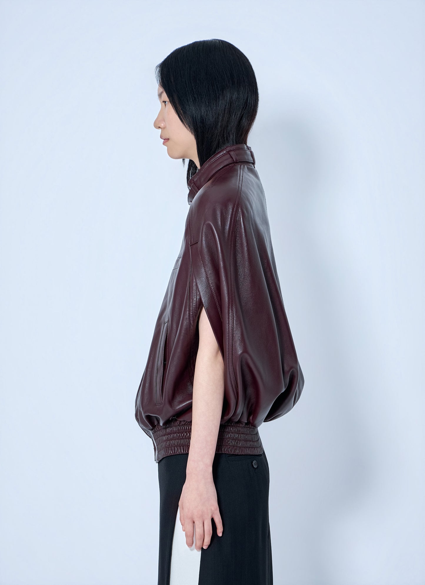 Phoebe Philo Women Cape Leather Bomber Jacket PHOEBE PHILO