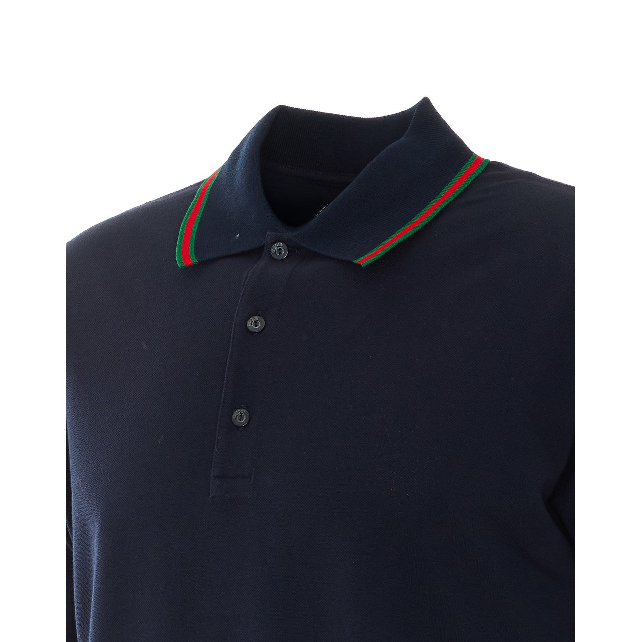 Gucci Men Piquet Polo With Web Detail GUCCI