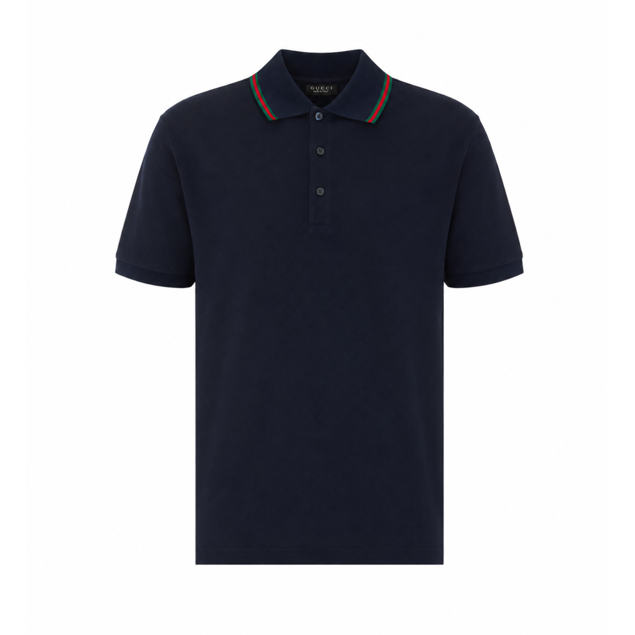 Gucci Men Piquet Polo With Web Detail GUCCI