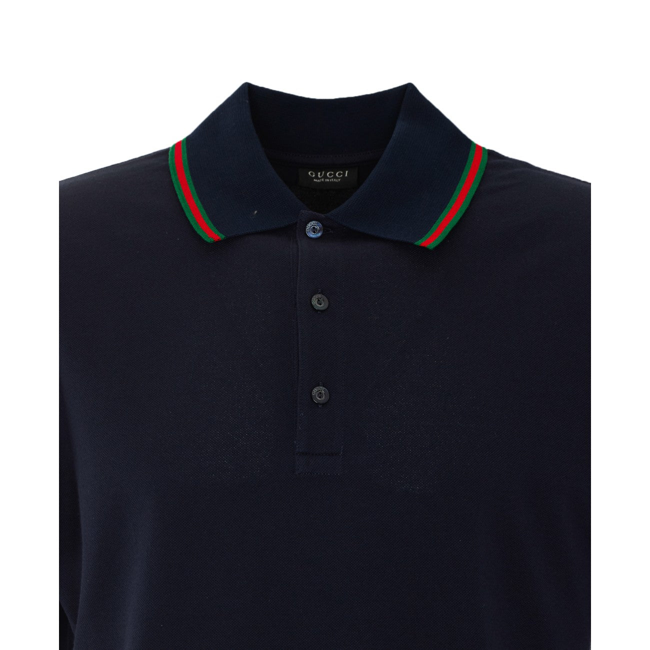 Gucci Men Piquet Polo With Web Detail GUCCI