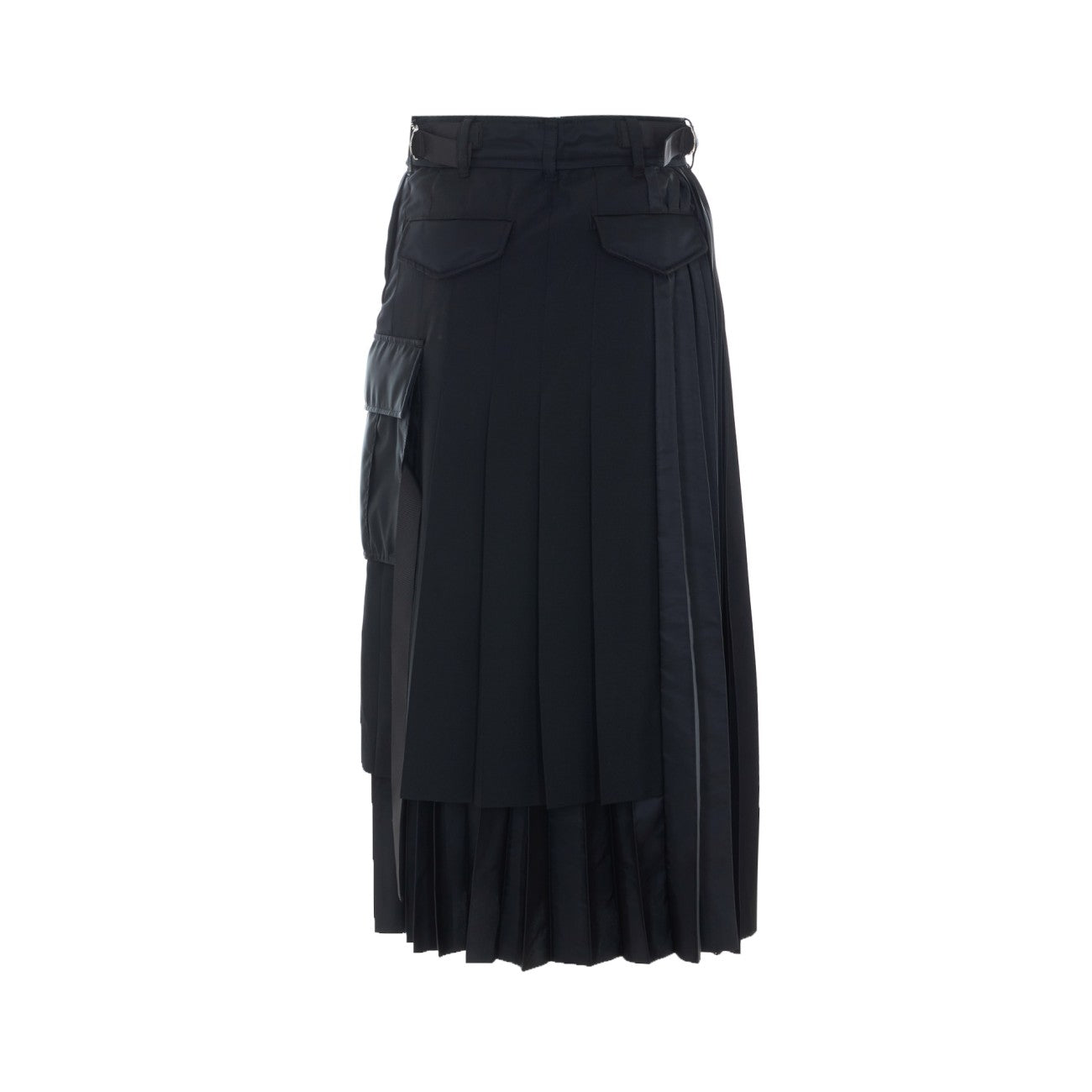 Sacai Women Pleated Layered Midi Skirt SACAI