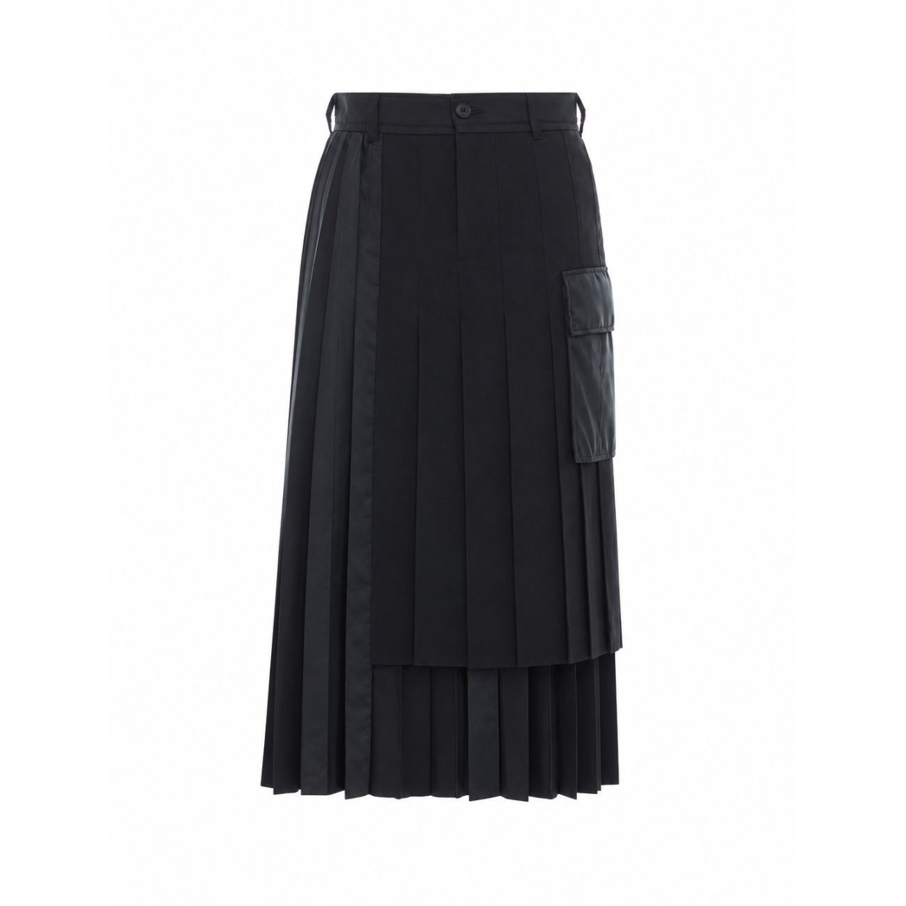 Sacai Women Pleated Layered Midi Skirt SACAI