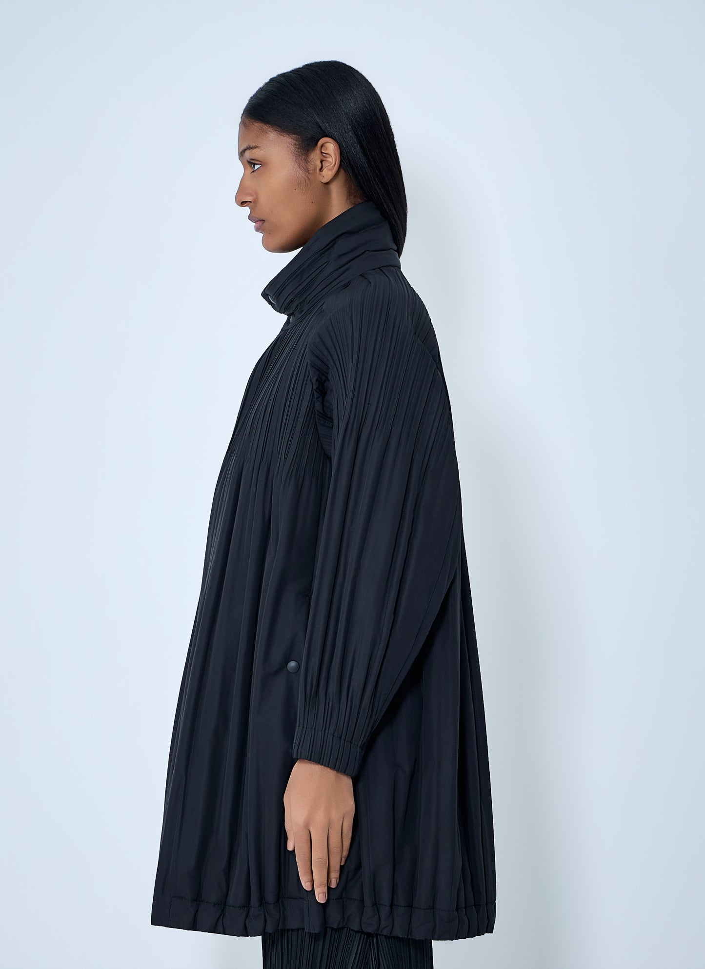 Pleats Please Issey Miyake Women Pleated High-Neck Coat PLEATS PLEASE ISSEY MIYAKE