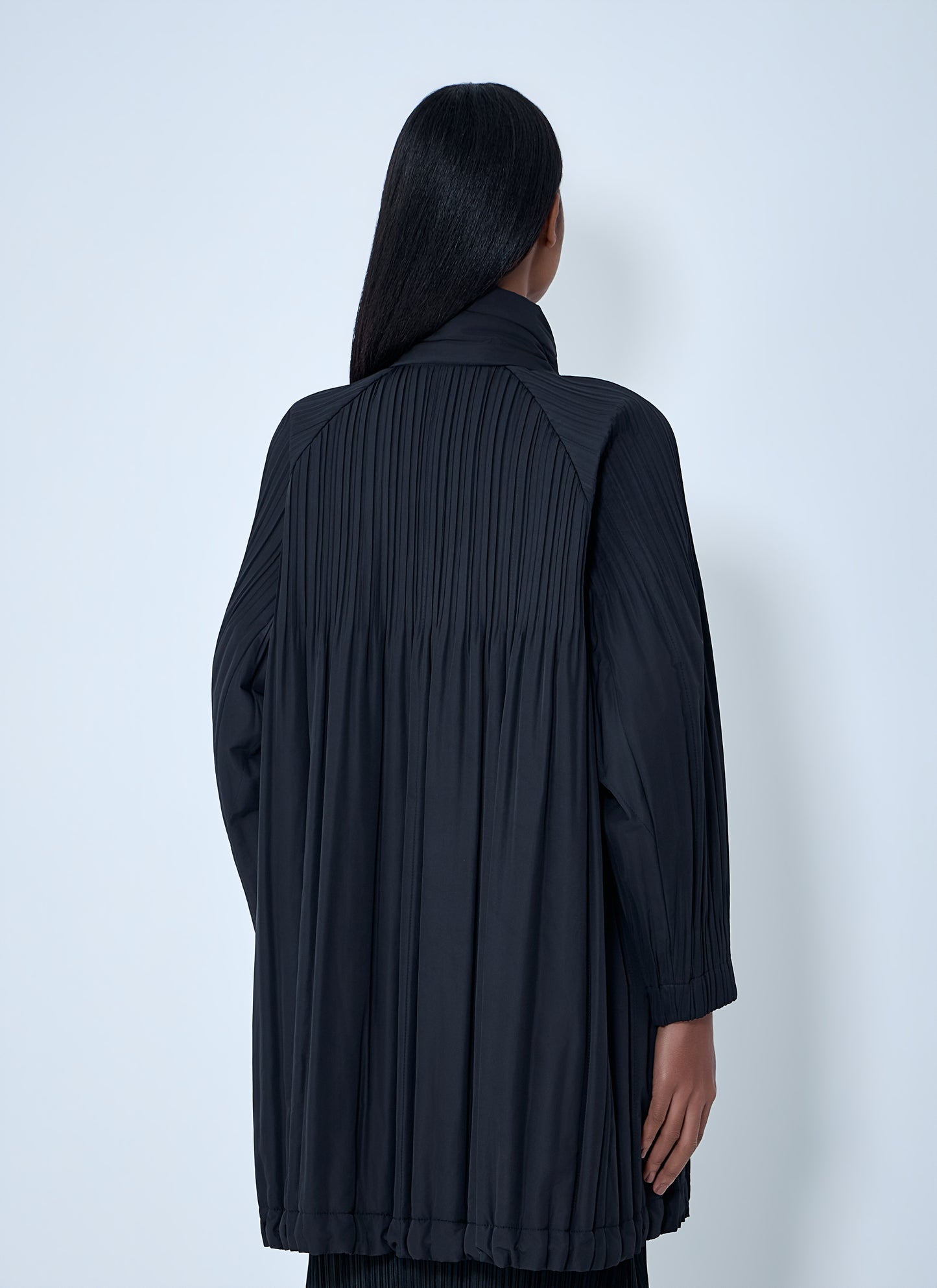 Pleats Please Issey Miyake Women Pleated High-Neck Coat PLEATS PLEASE ISSEY MIYAKE