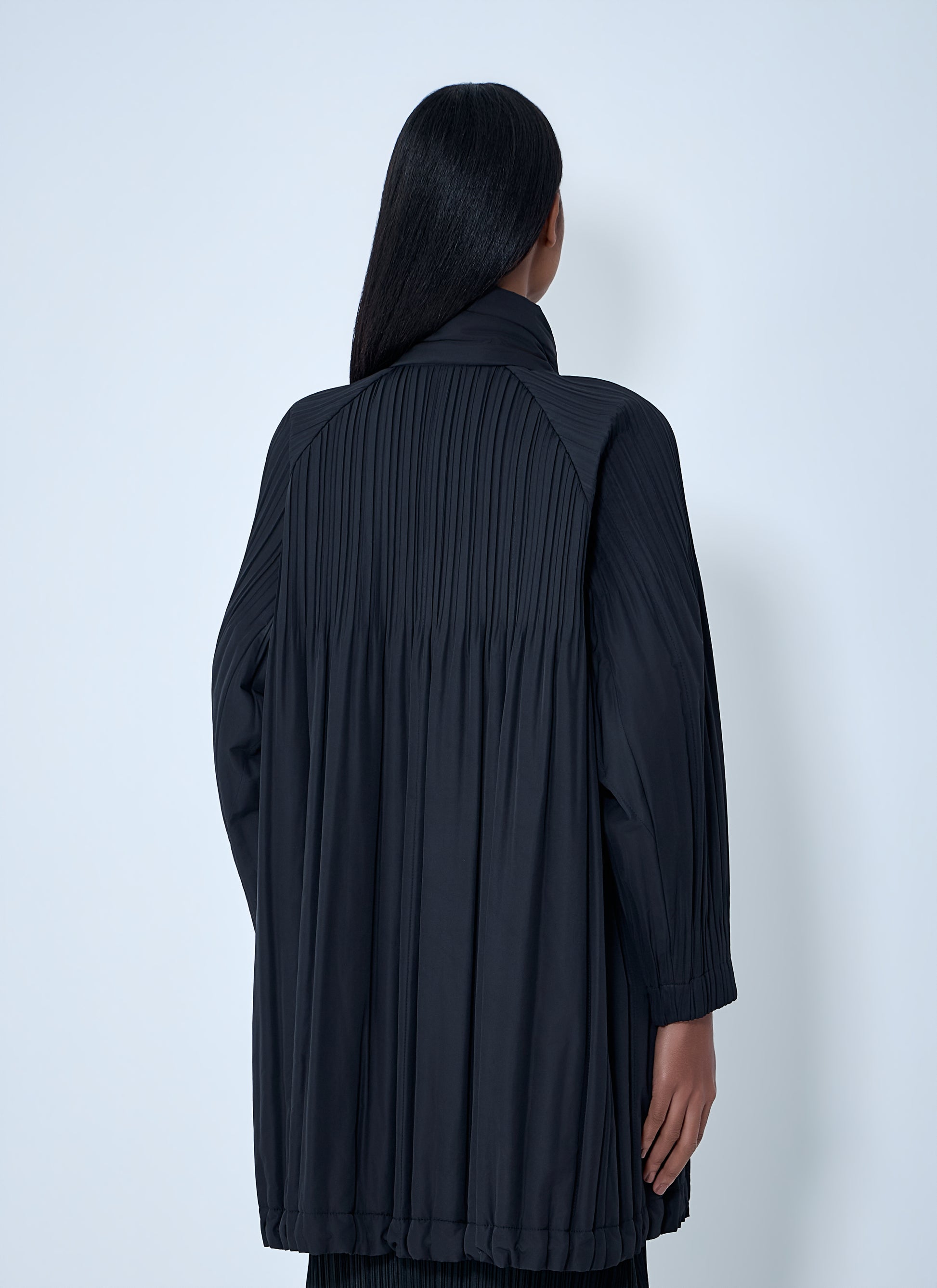 Pleats Please Issey Miyake Women Pleated High-Neck Coat PLEATS PLEASE ISSEY MIYAKE