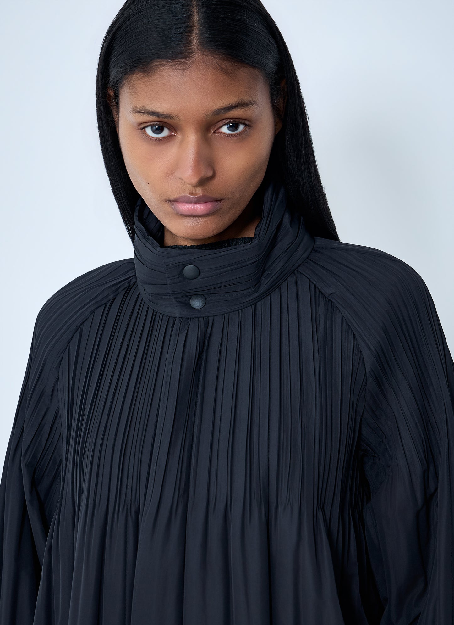 Pleats Please Issey Miyake Women Pleated High-Neck Coat PLEATS PLEASE ISSEY MIYAKE