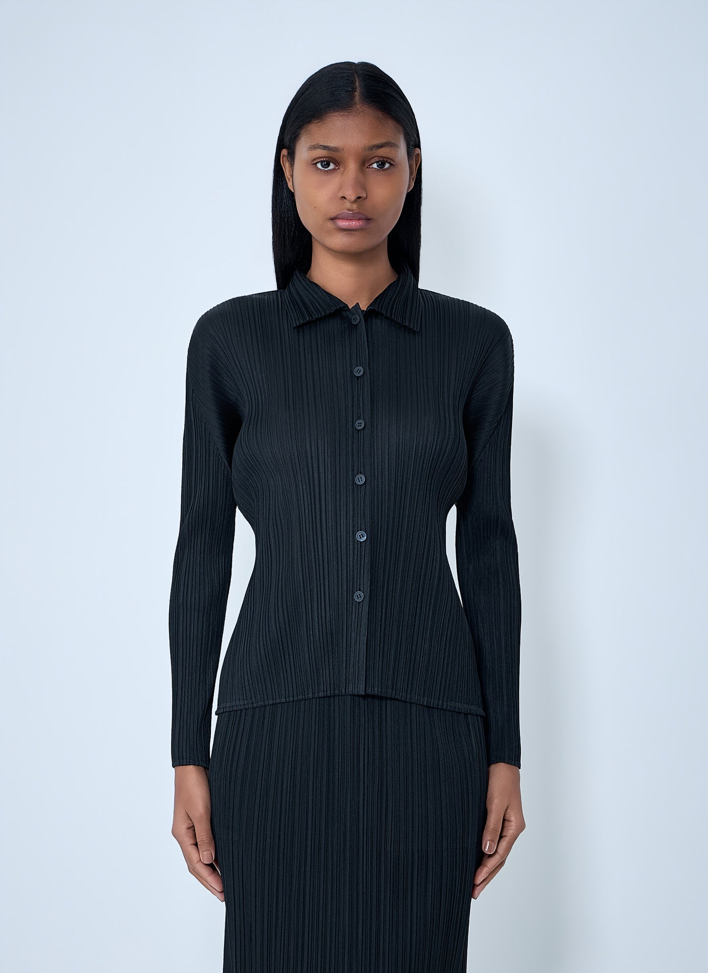 Pleats Please Issey Miyake Women Pleated Button-Down Shirt PLEATS PLEASE ISSEY MIYAKE
