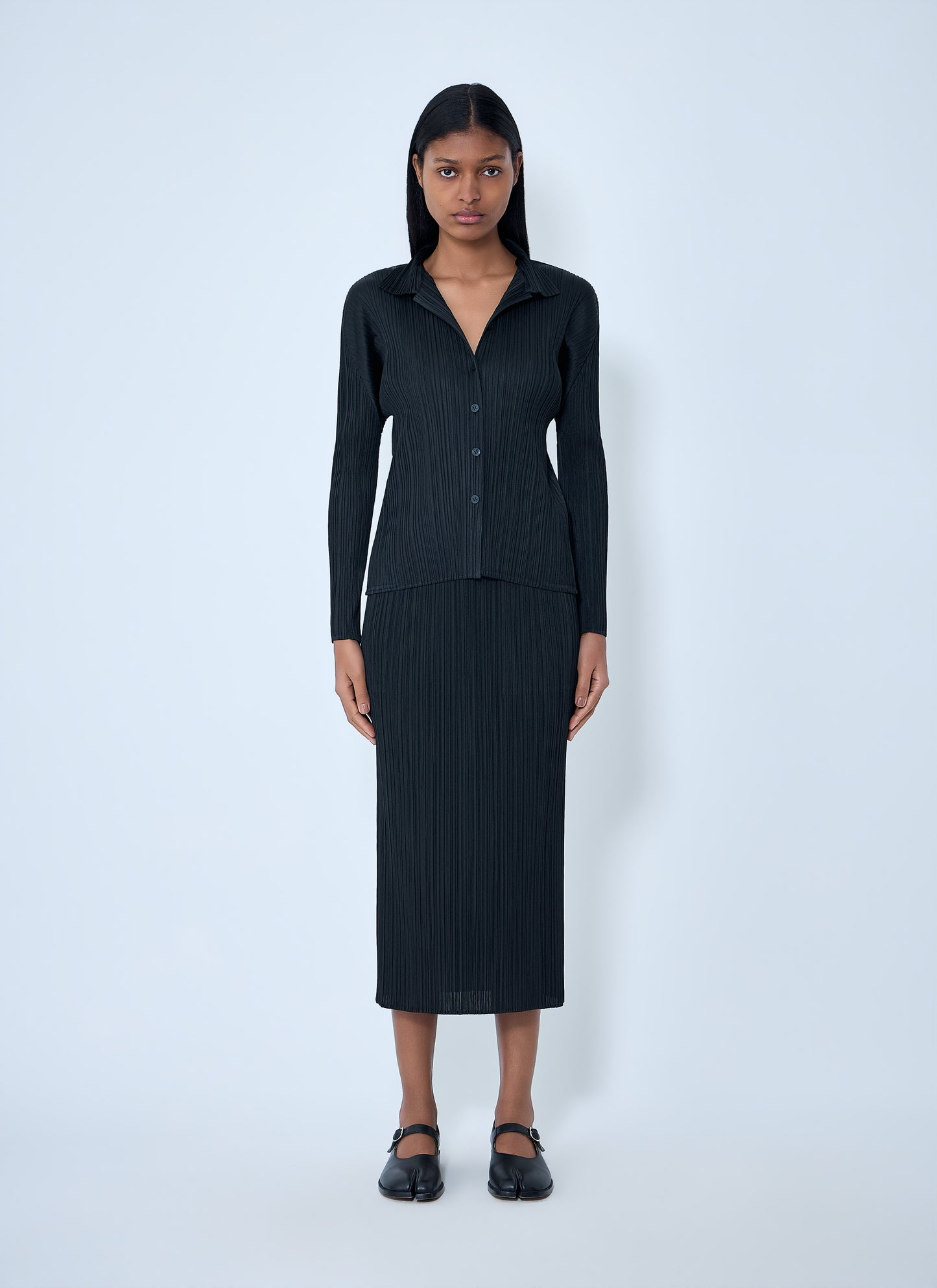 Pleats Please Issey Miyake Women Pleated Button-Down Shirt PLEATS PLEASE ISSEY MIYAKE