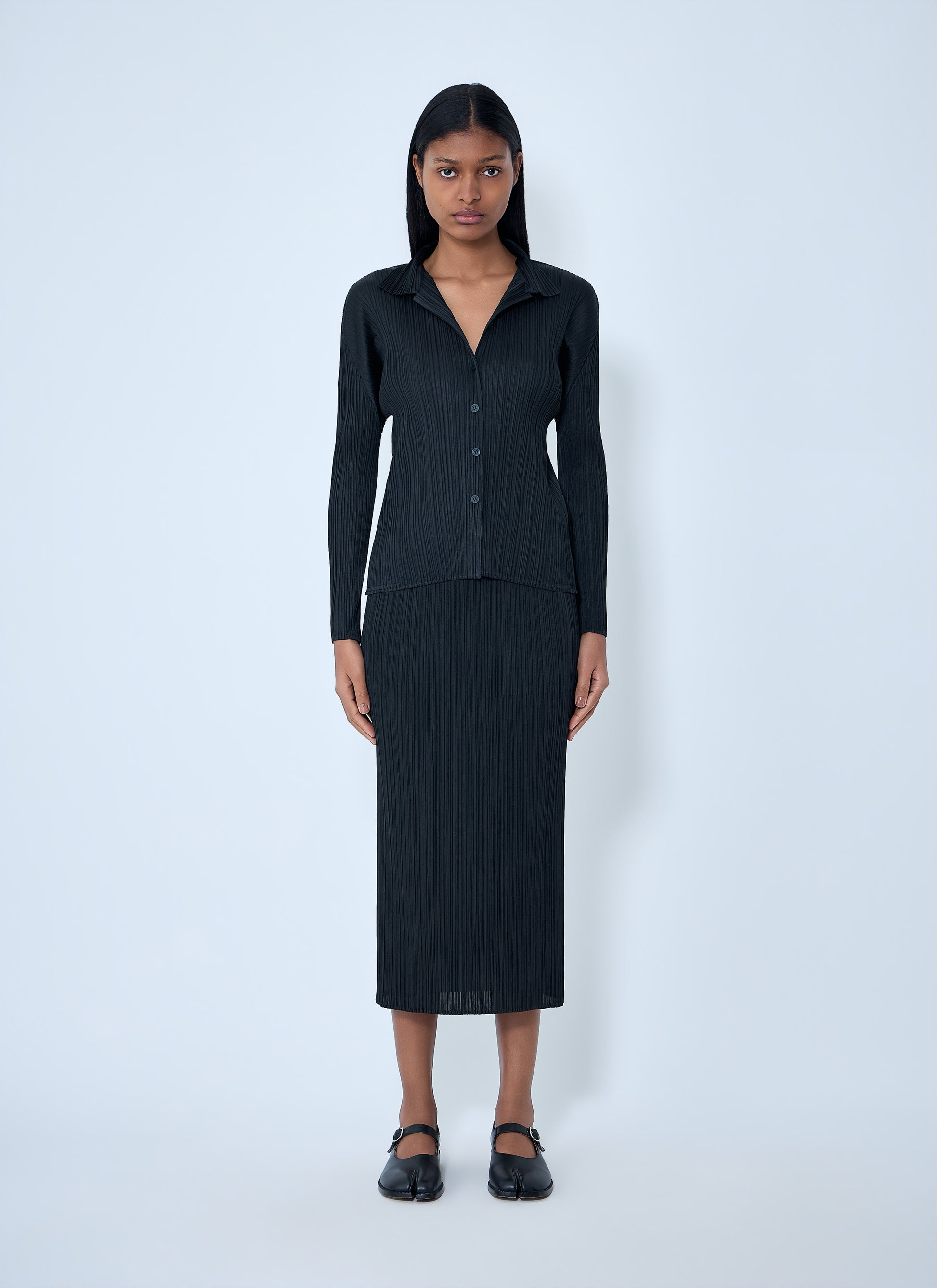 Pleats Please Issey Miyake Women Pleated Button-Down Shirt PLEATS PLEASE ISSEY MIYAKE