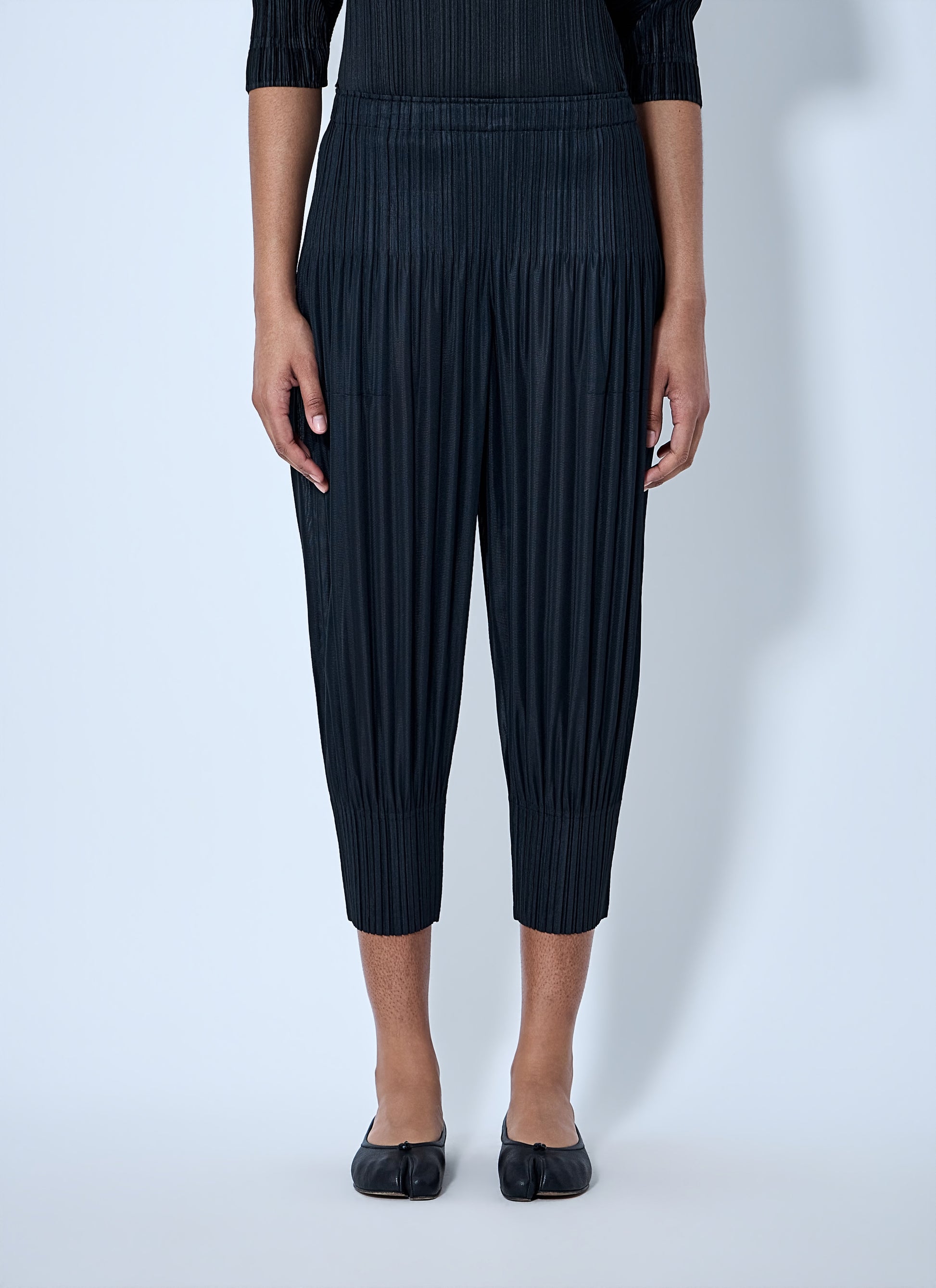 Pleats Please Issey Miyake Women Pleated Cropped Trousers PLEATS PLEASE ISSEY MIYAKE