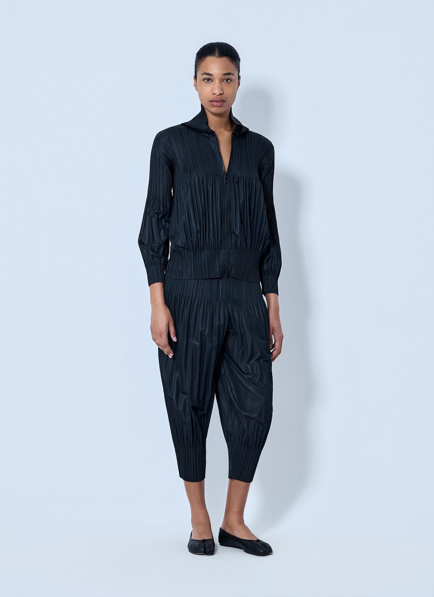 Pleats Please Issey Miyake Women Pleated Cropped Trousers PLEATS PLEASE ISSEY MIYAKE