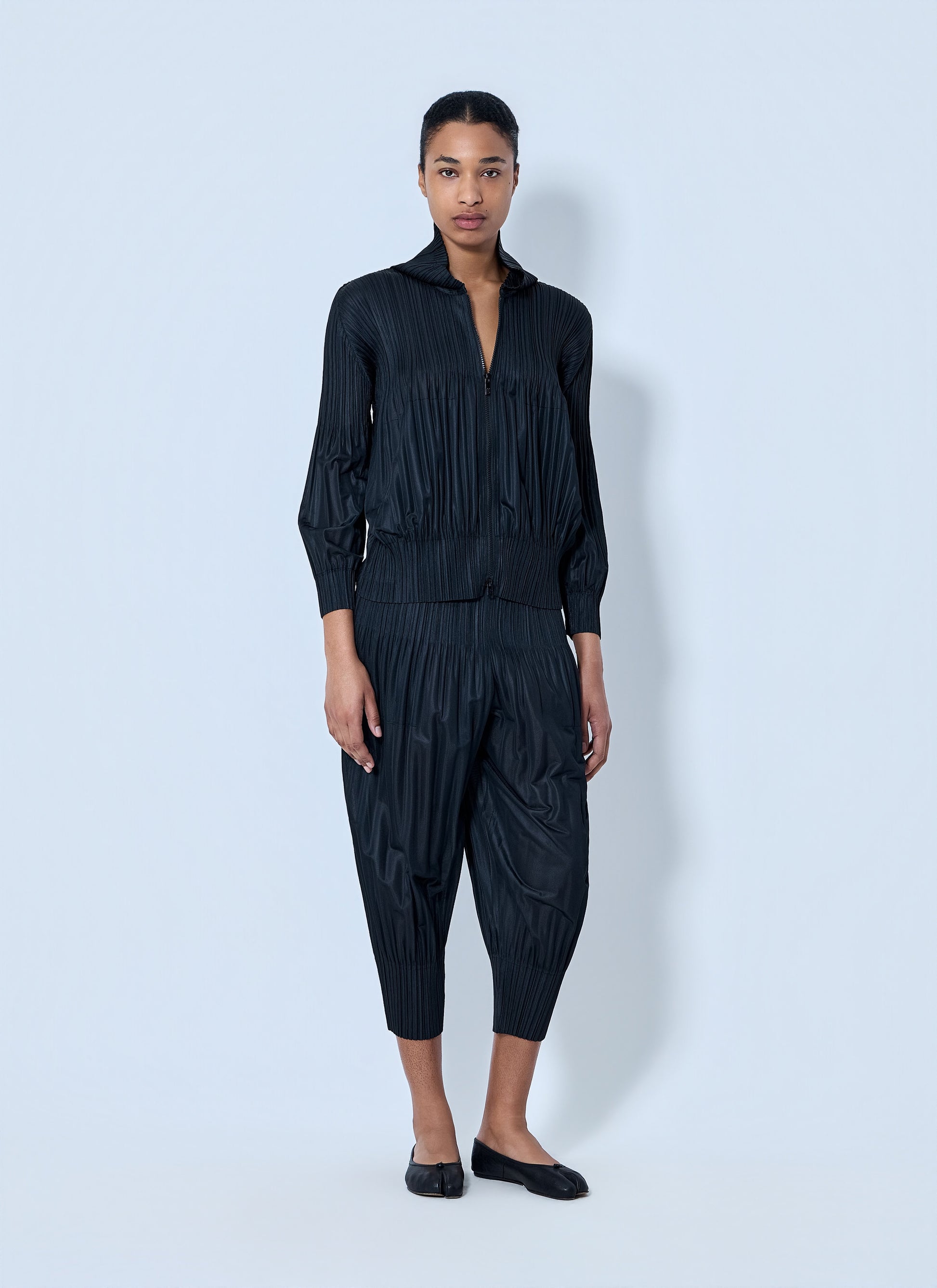 Pleats Please Issey Miyake Women Pleated Cropped Trousers PLEATS PLEASE ISSEY MIYAKE