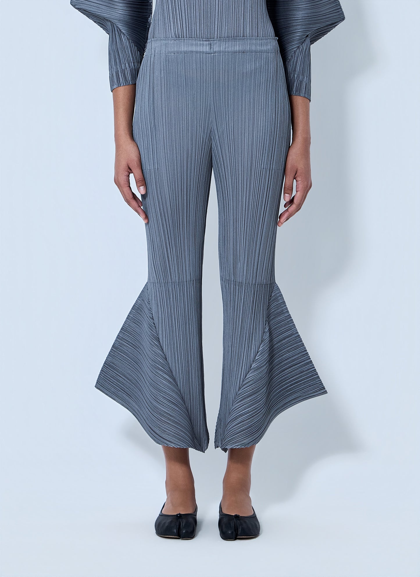 Pleats Please Issey Miyake Women Pleated Flared Trousers PLEATS PLEASE ISSEY MIYAKE