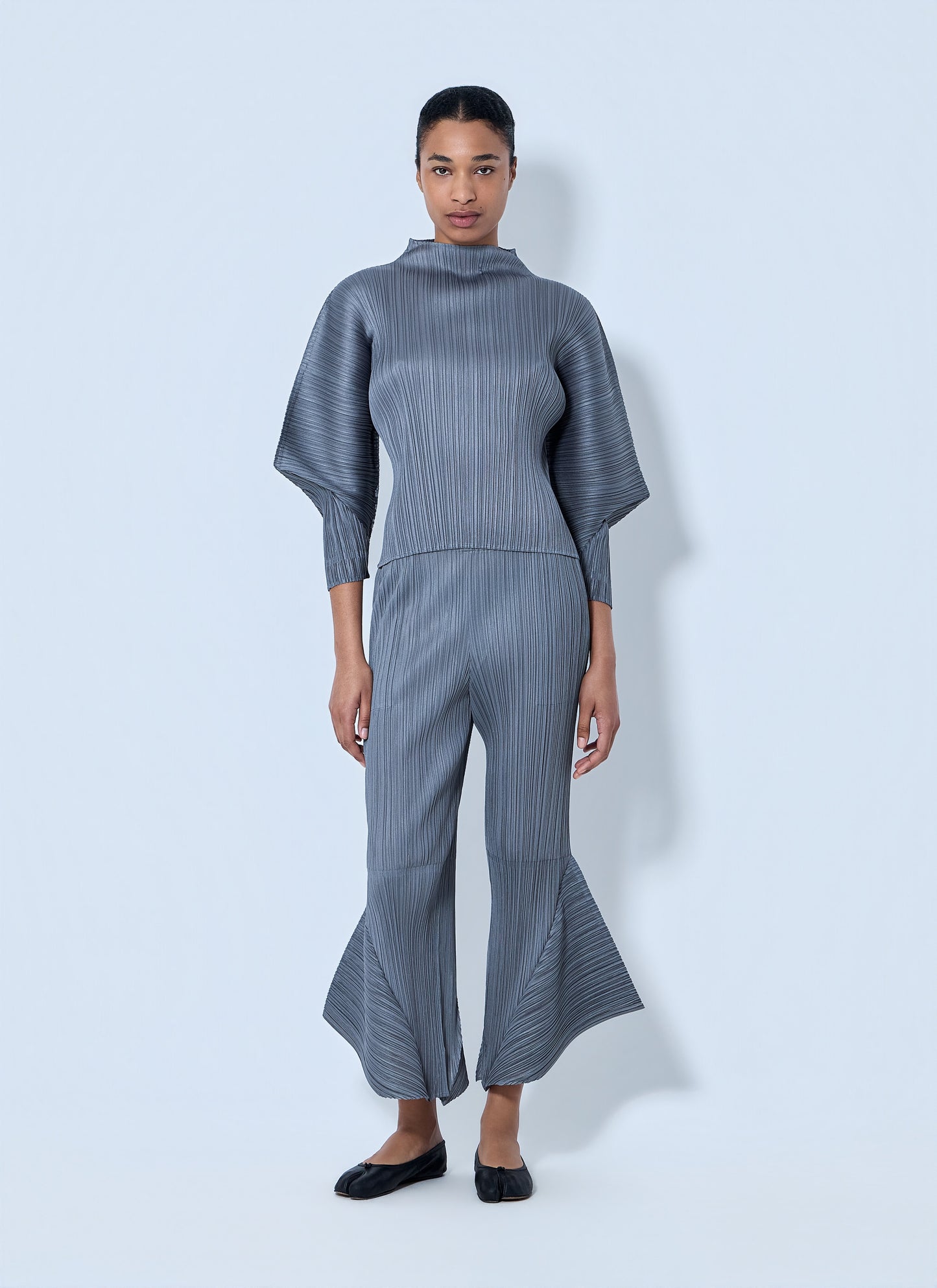 Pleats Please Issey Miyake Women Pleated Flared Trousers PLEATS PLEASE ISSEY MIYAKE