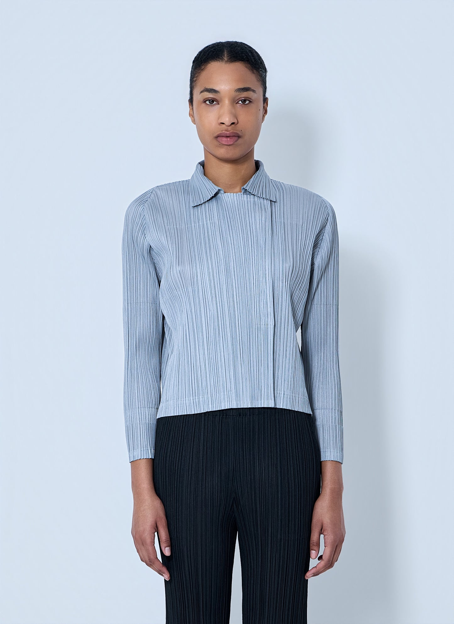 Pleats Please Issey Miyake Women Structured Pleat Long Sleeve Shirt PLEATS PLEASE ISSEY MIYAKE