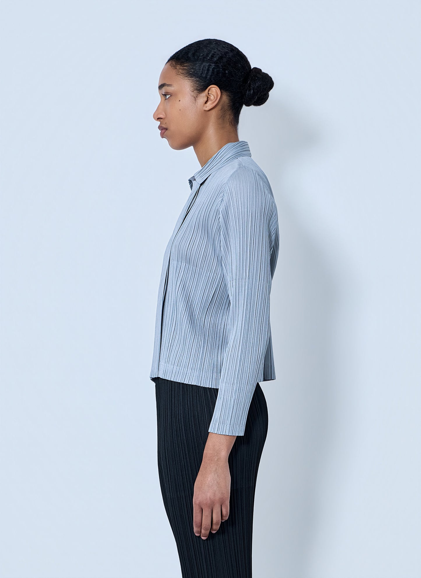 Pleats Please Issey Miyake Women Structured Pleat Long Sleeve Shirt PLEATS PLEASE ISSEY MIYAKE